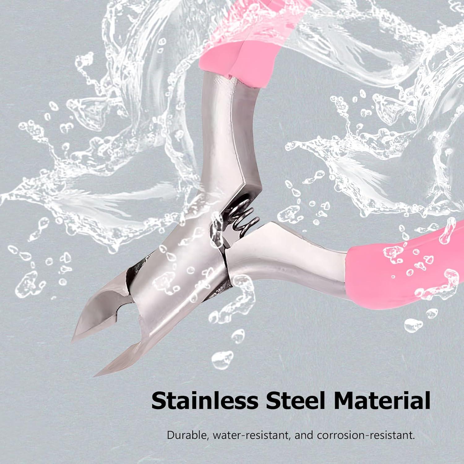 Recortador de Cutículas Kootinn Rosa con Mango Antideslizante