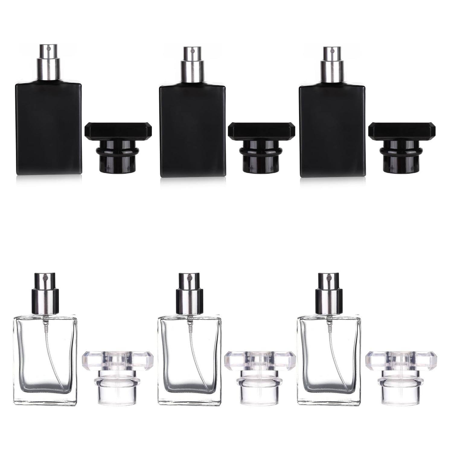 Paquete de 6 botellas de perfume recargables 30ml vidrio