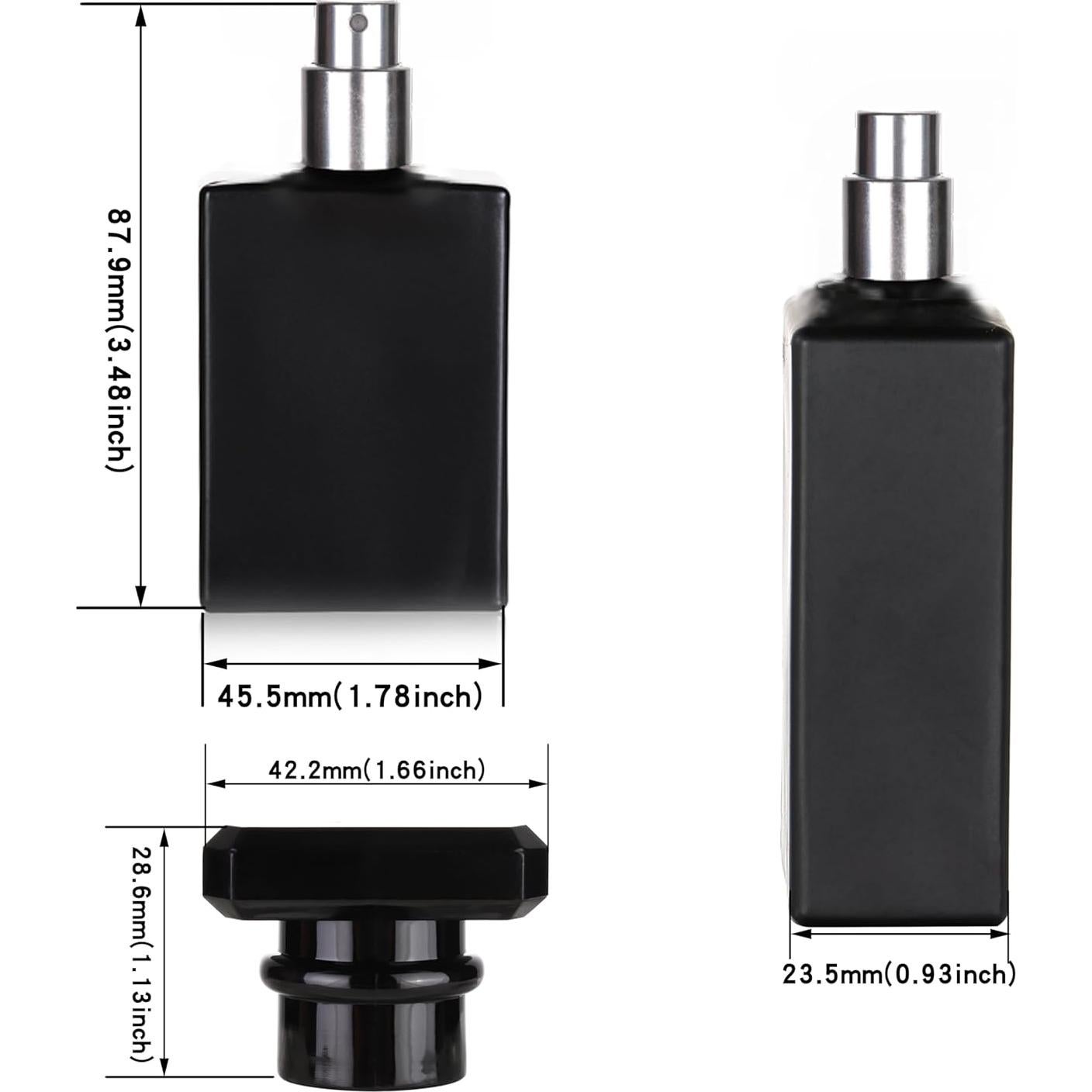 Paquete de 6 botellas de perfume recargables 30ml vidrio