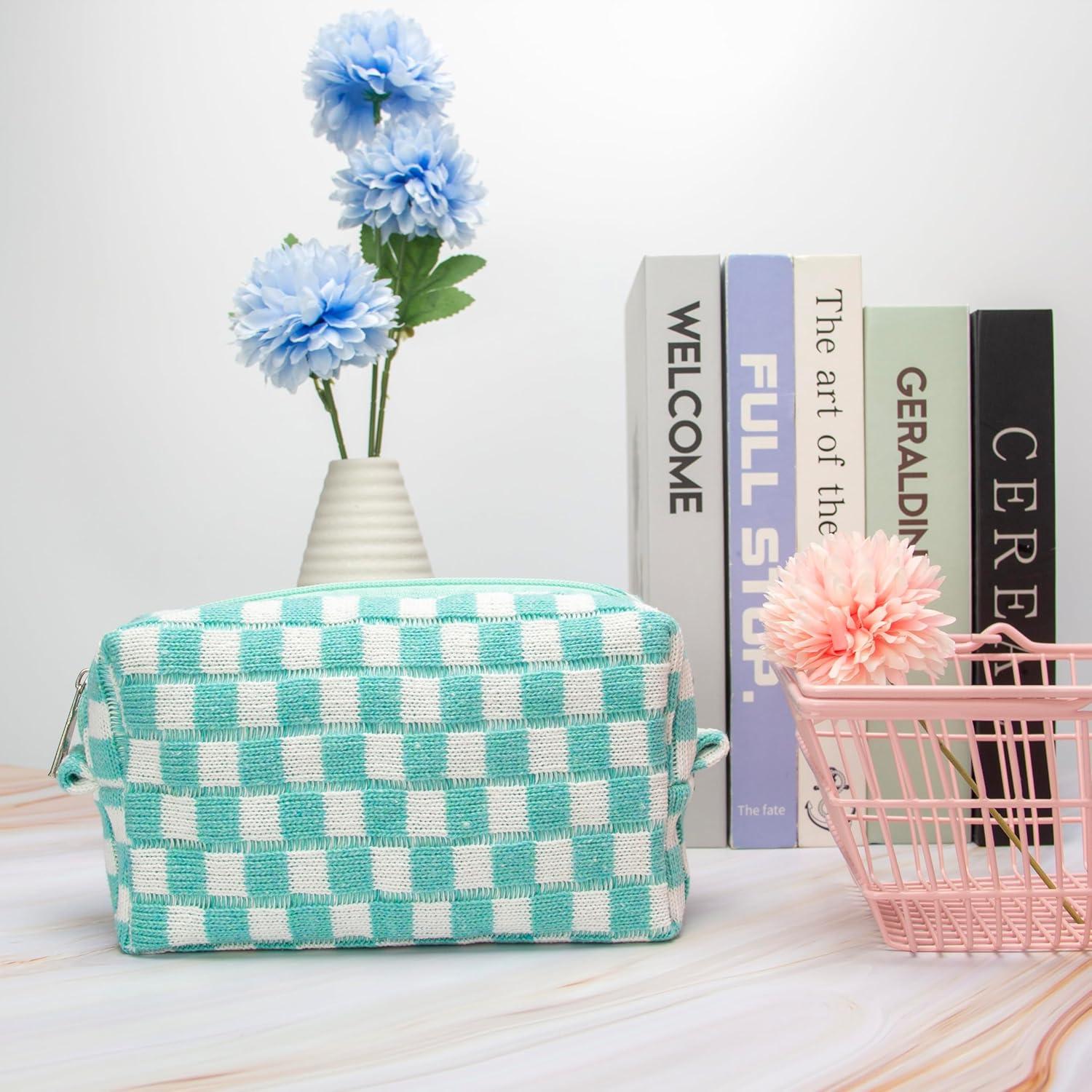 Bolsa de Maquillaje Compacta PAZIMIIK Azul Ártico 17x9x7 cm