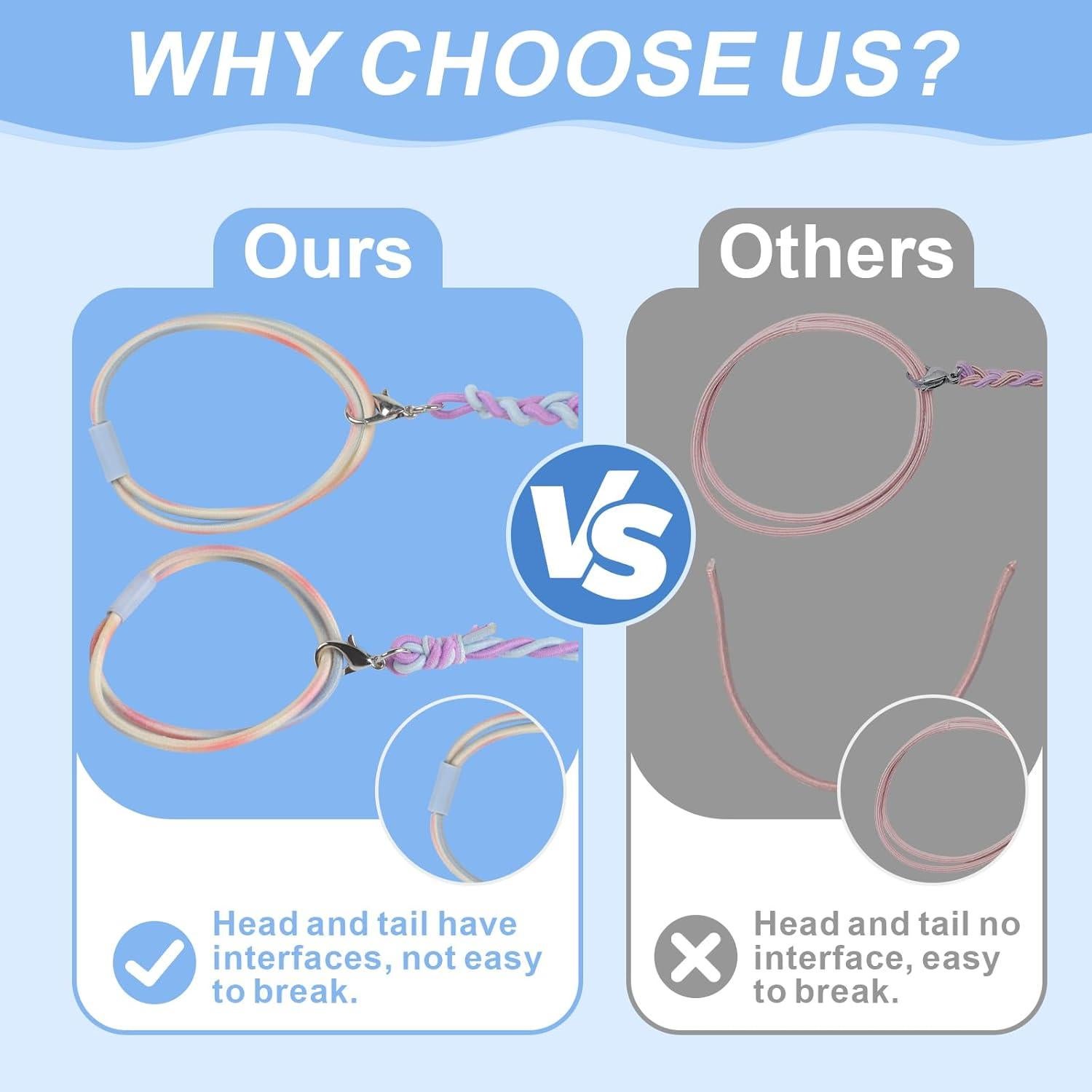 Tiras de Cabello Espiral FVOLREM 66 cm Multicolor - 3 Pcs