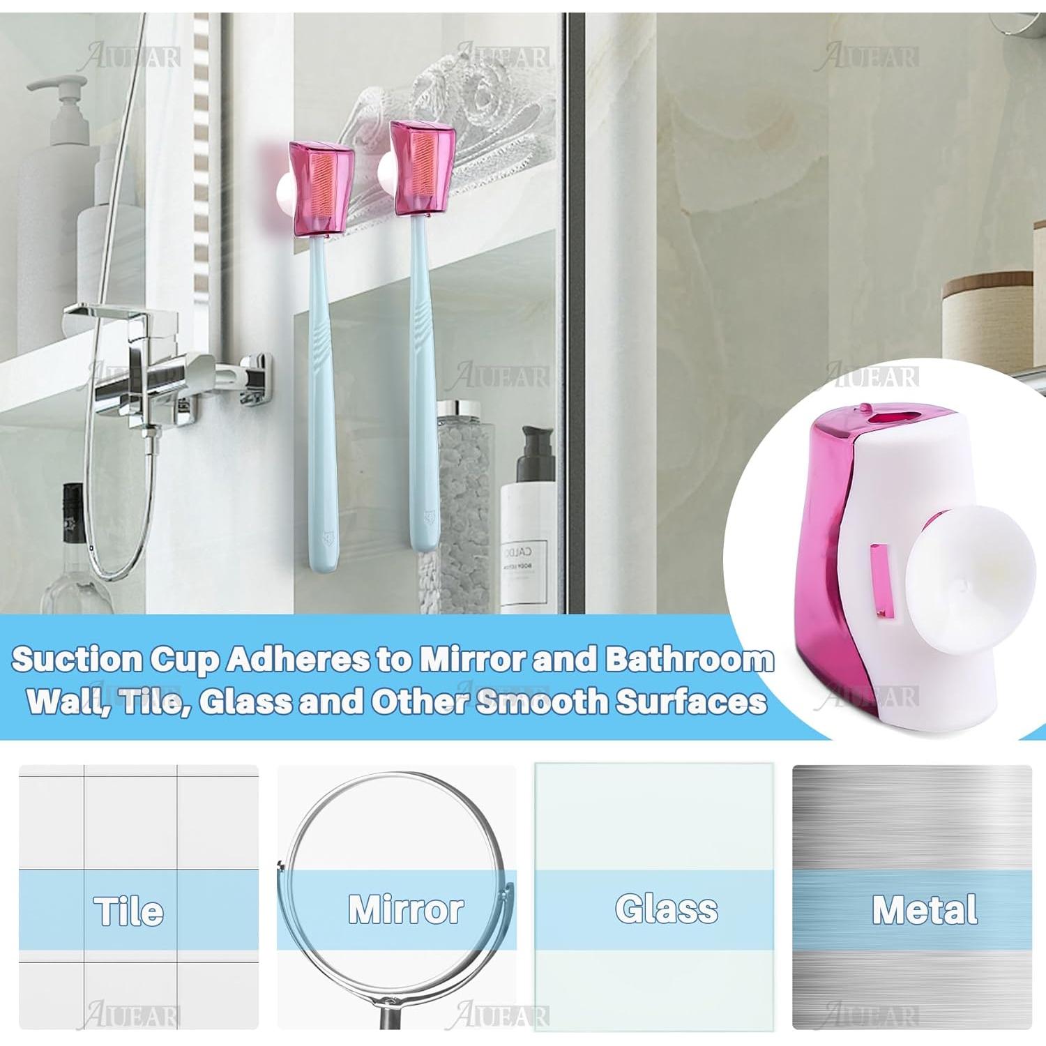 Soporte de Cepillo de Dientes AUEAR 3 Paquete Ventosa Ecológico