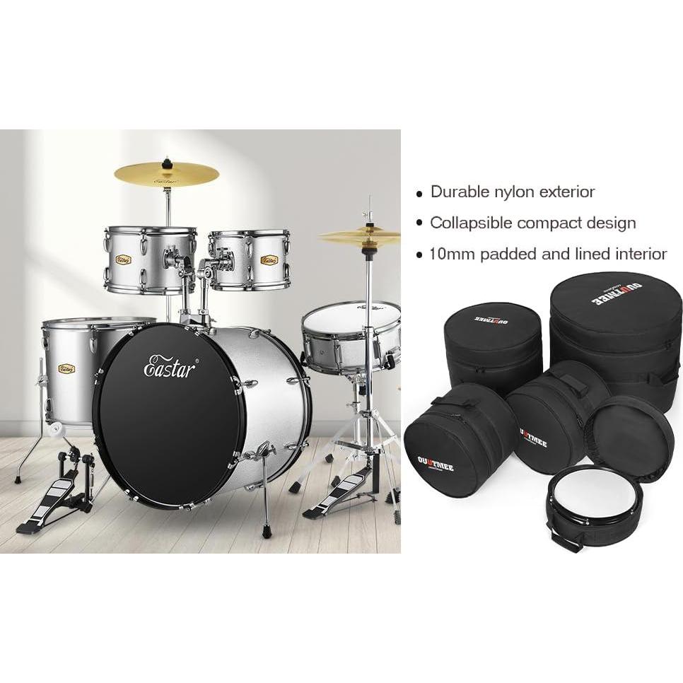 Juego de 5 bolsas de tambor acolchadas OUUTMEE 10 mm