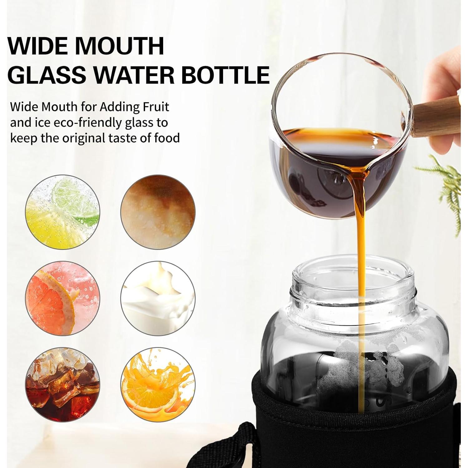 Botella de Agua de Vidrio Borosilicato Mymanjerfu 946ml con Infusor