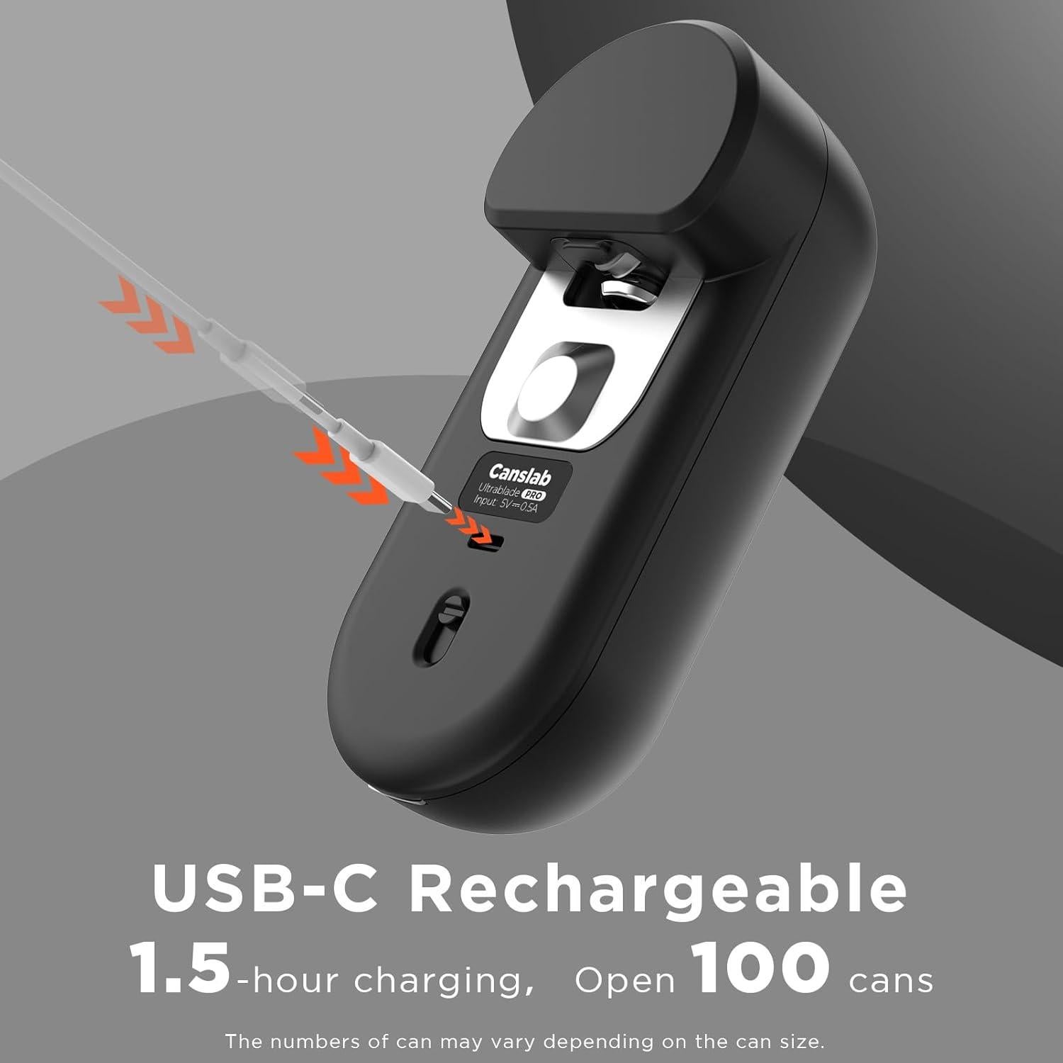 Abrebotellas Eléctrico Canslab Turbo - Recargable USB, Auto-Paro