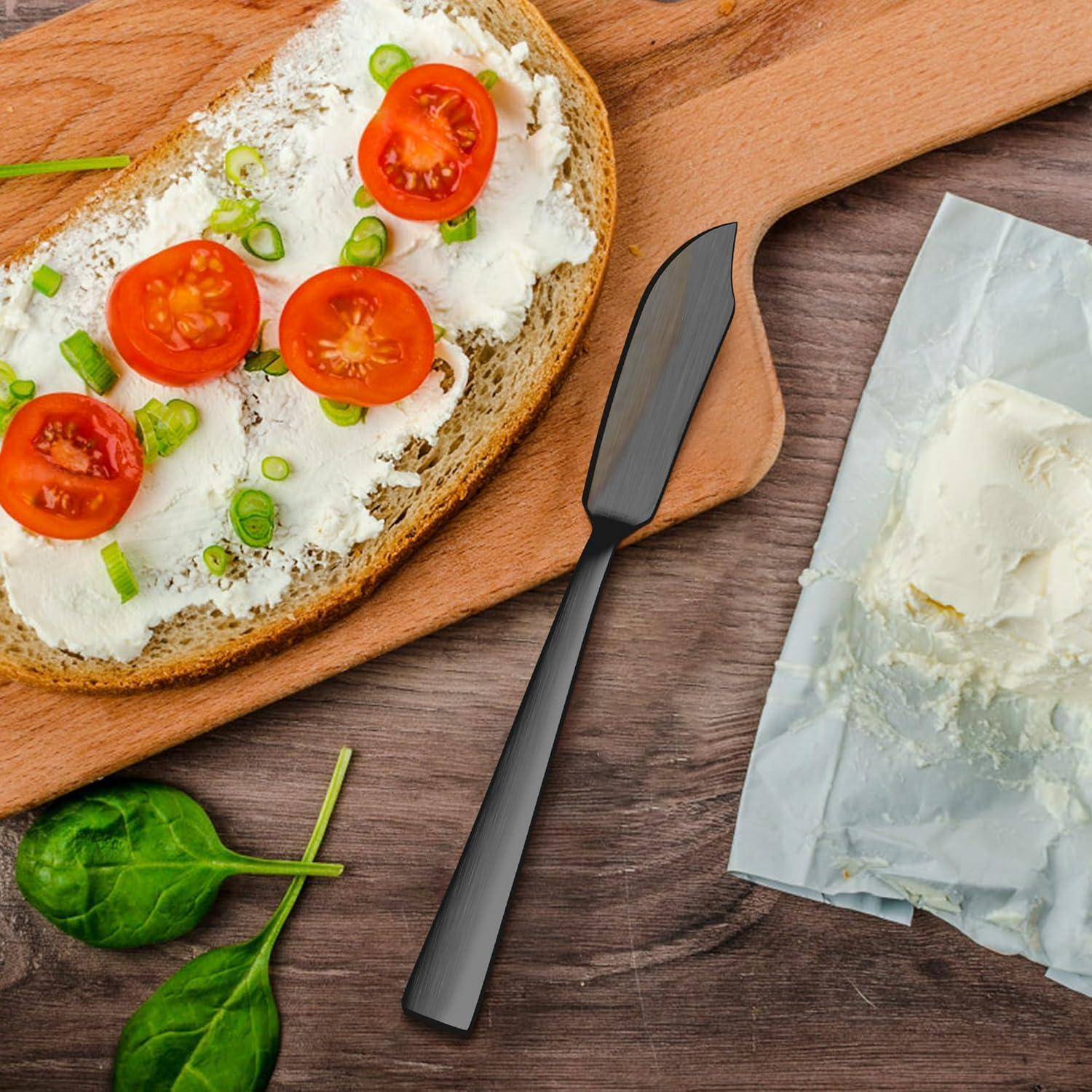 Juego de 6 cuchillos para untar mantequilla E-far 18/0 17.78 cm