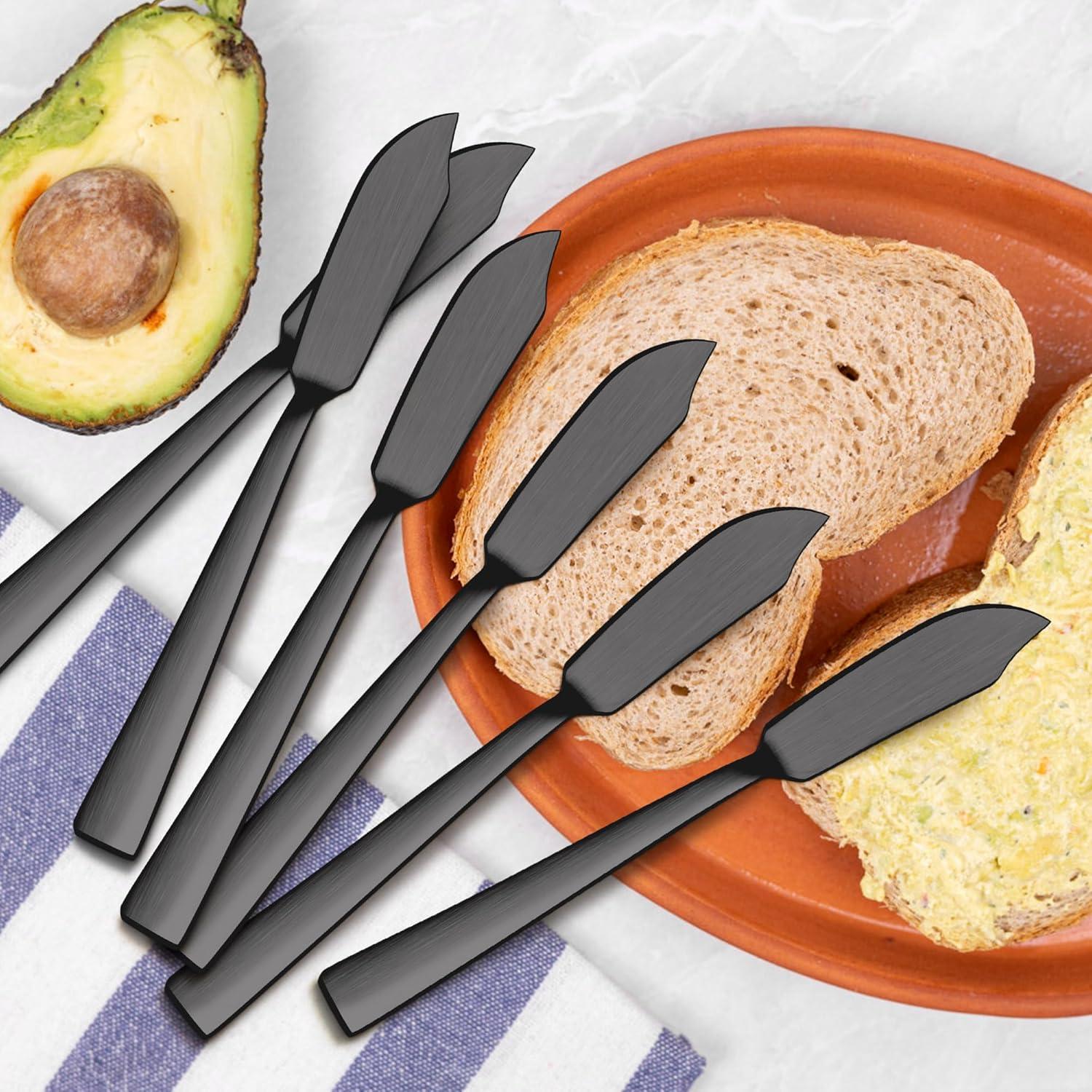 Juego de 6 cuchillos para untar mantequilla E-far 18/0 17.78 cm
