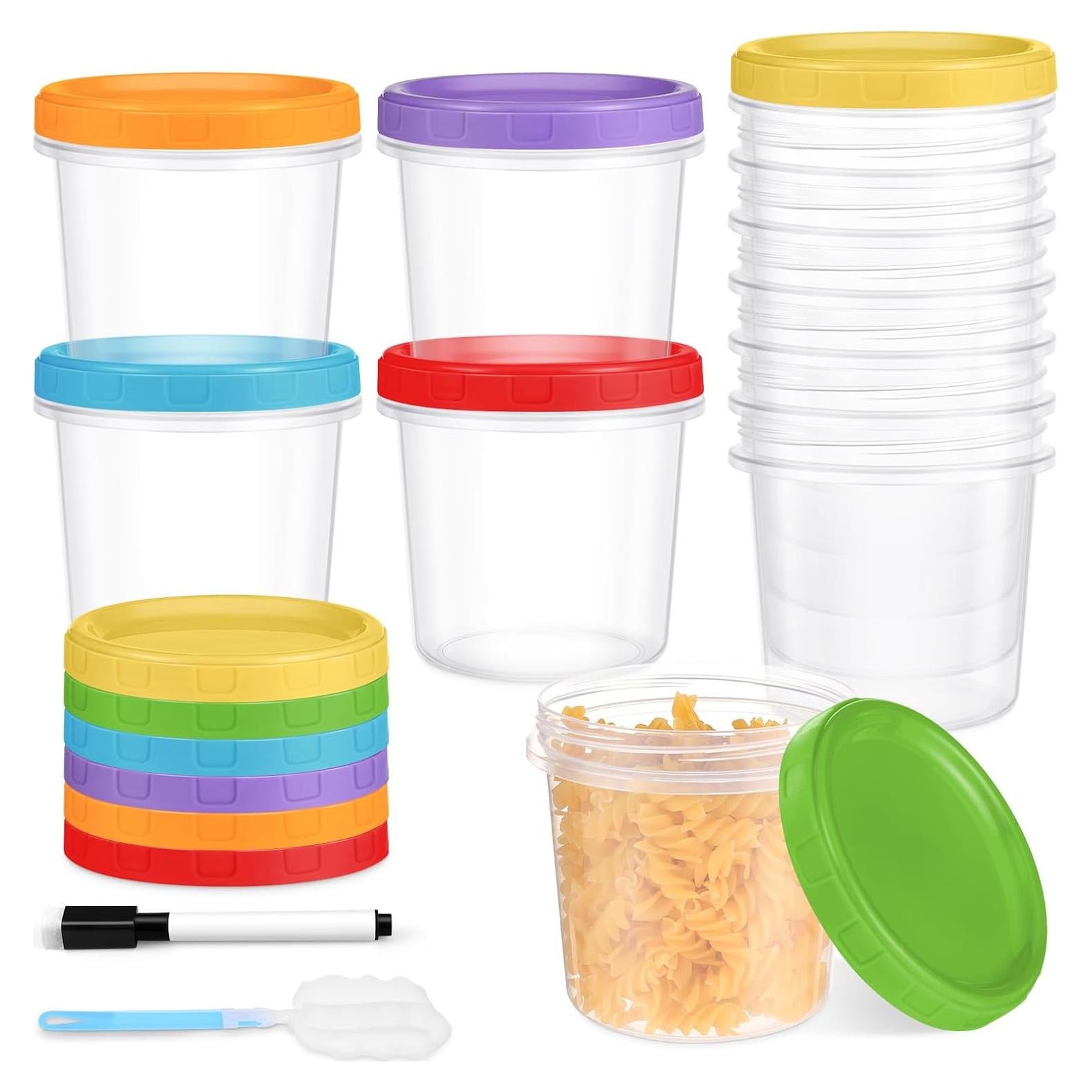 Contenedores de Plástico Yomarket 16 oz 12 Piezas Apilables