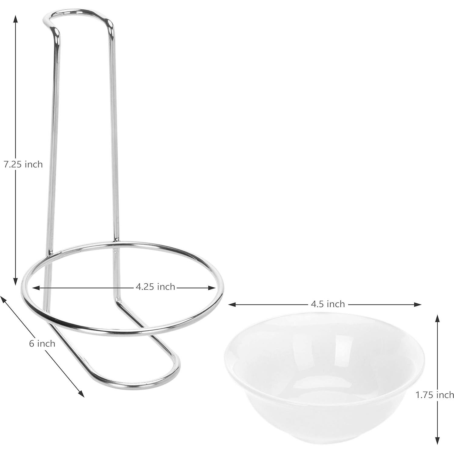 Soporte para Cuchara MyGift Cerámica Blanca Acero Inoxidable