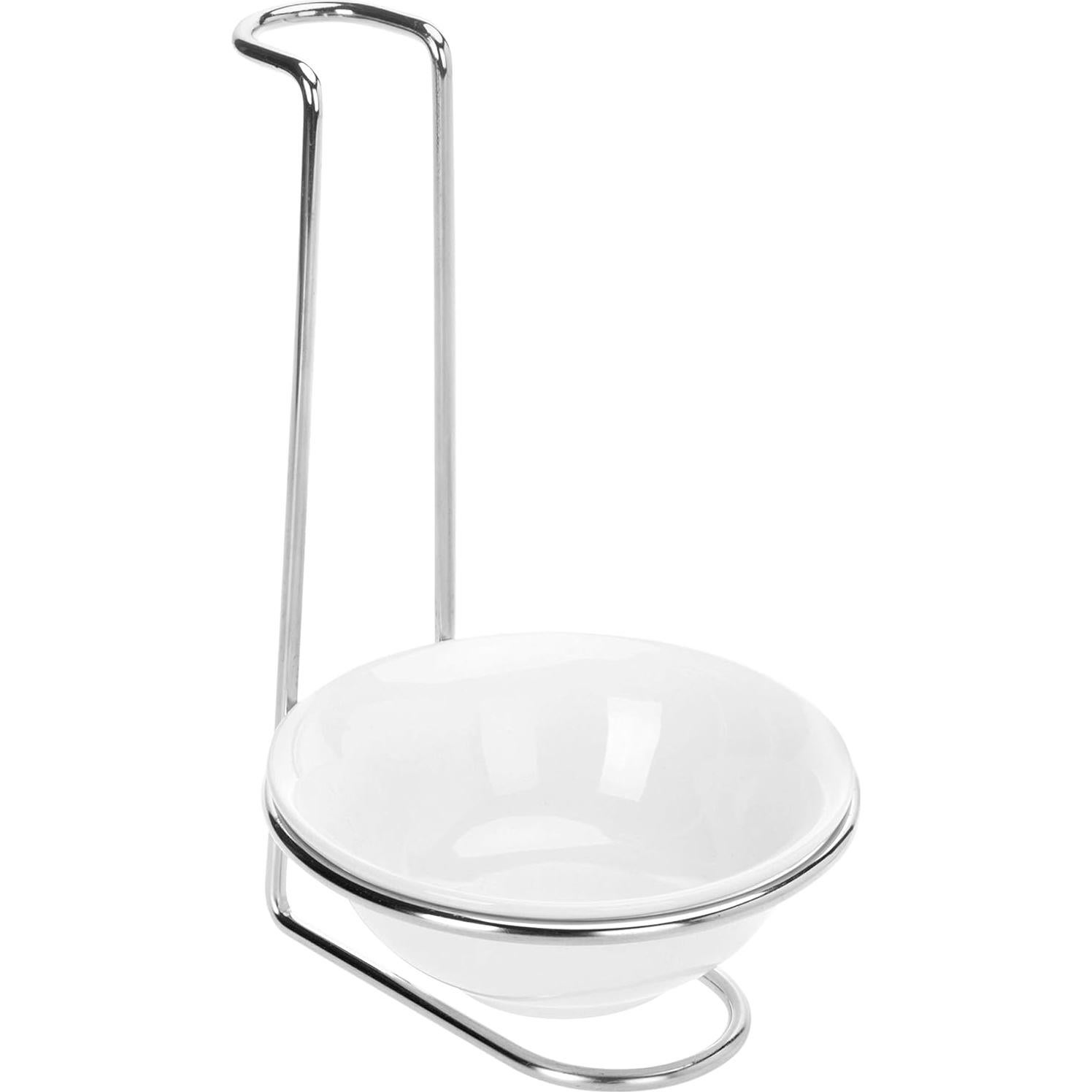 Soporte para Cuchara MyGift Cerámica Blanca Acero Inoxidable