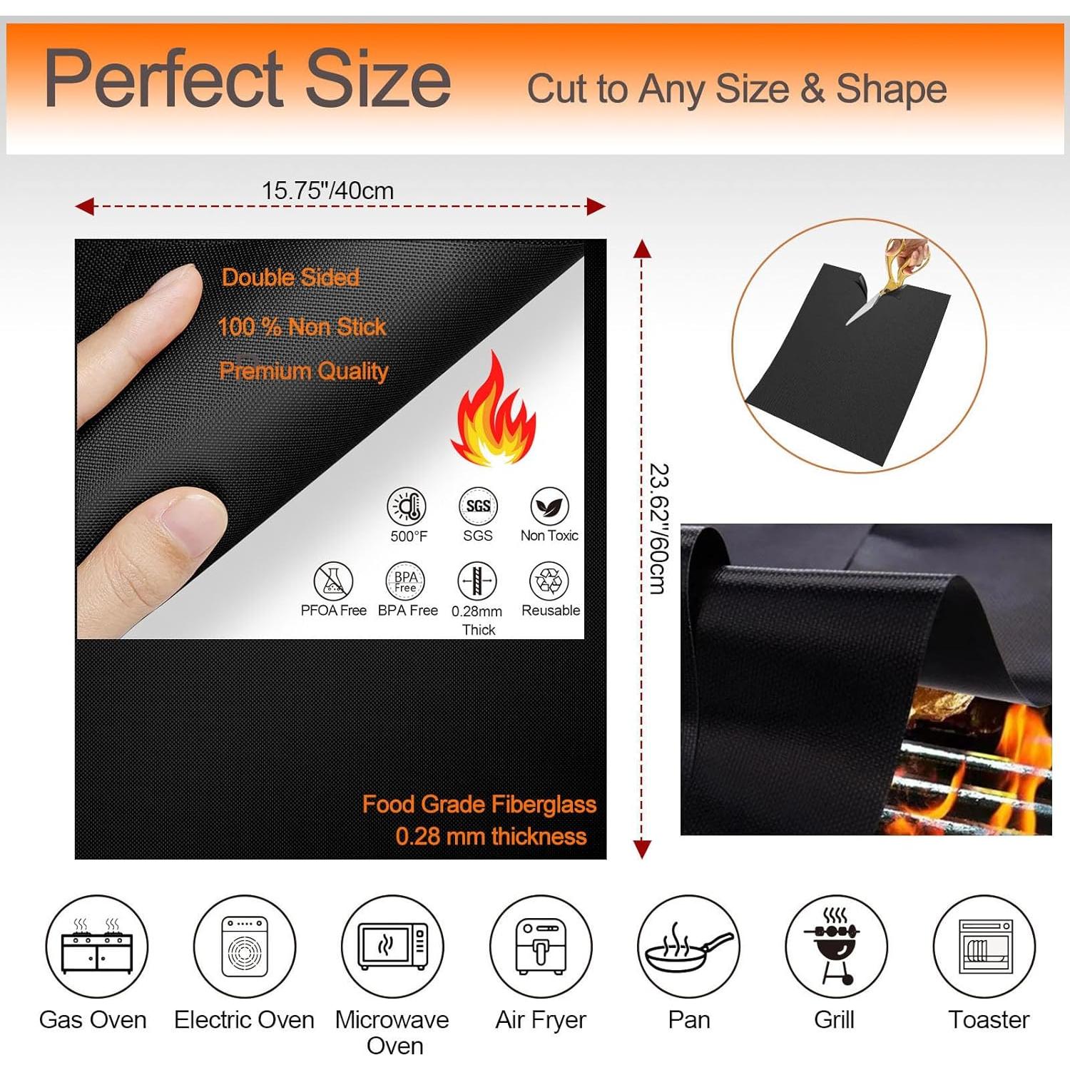 Protectores de Horno Antiadherentes Demiwise 40.6x61 cm - Paquete de 2