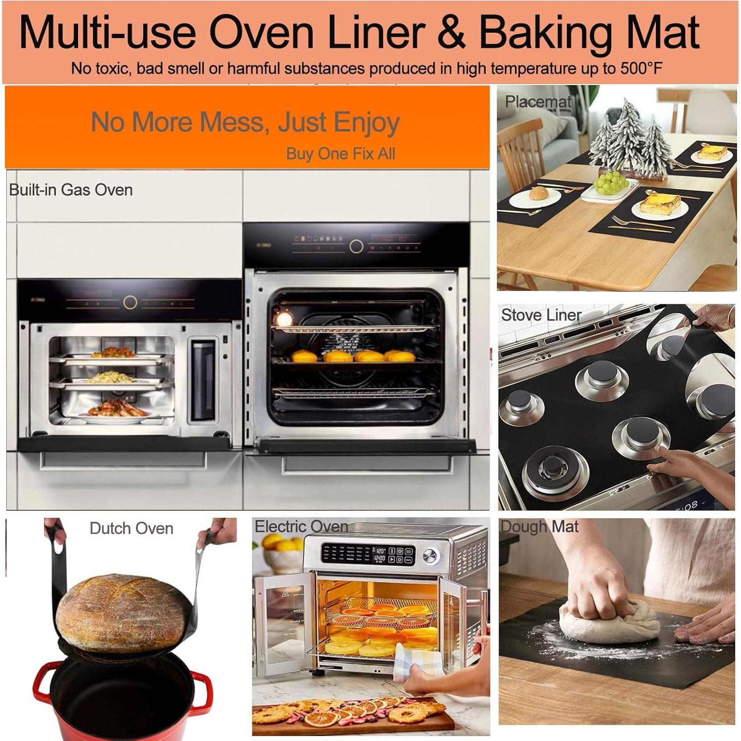 Protectores de Horno Antiadherentes Demiwise 40.6x61 cm - Paquete de 2