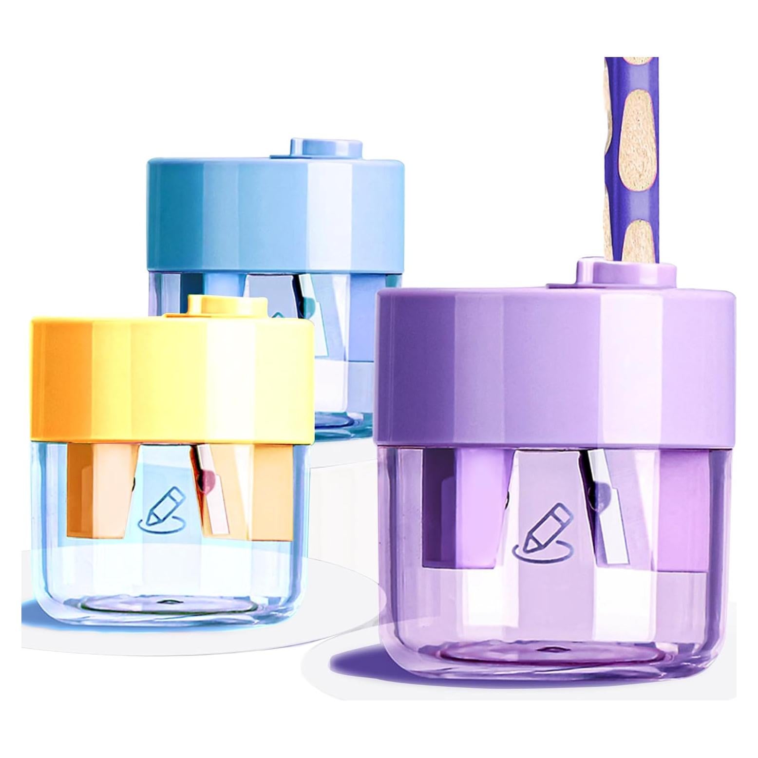 Paquete de 3 Sacapuntas Manuales Aitxpaotn Doble Agujero