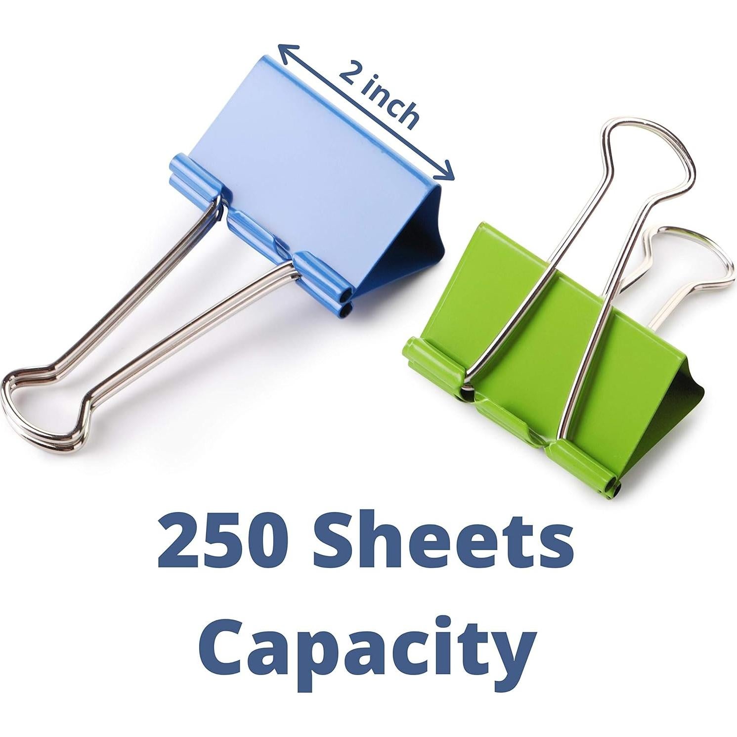 Clips de Carpeta Extra Grande Mr. Pen 5 cm 12 Piezas Color Variado