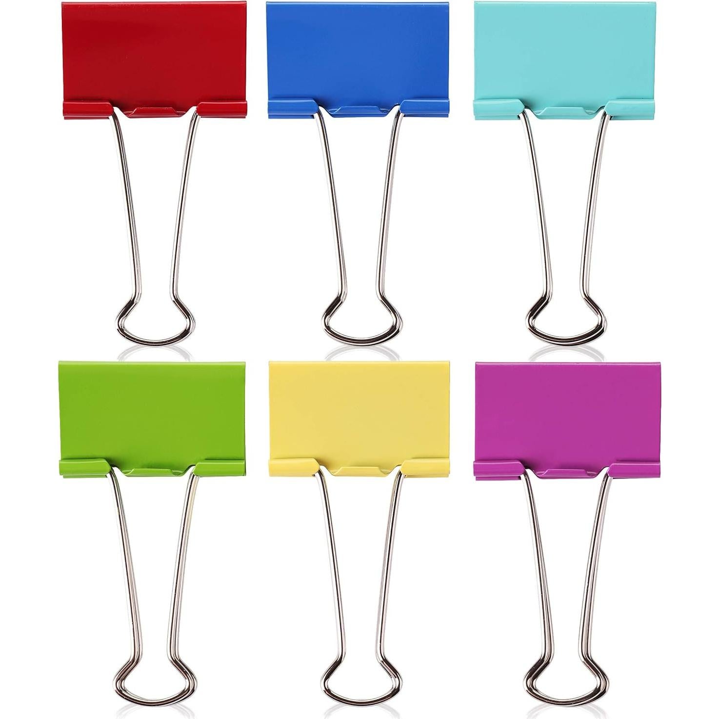 Clips de Carpeta Extra Grande Mr. Pen 5 cm 12 Piezas Color Variado