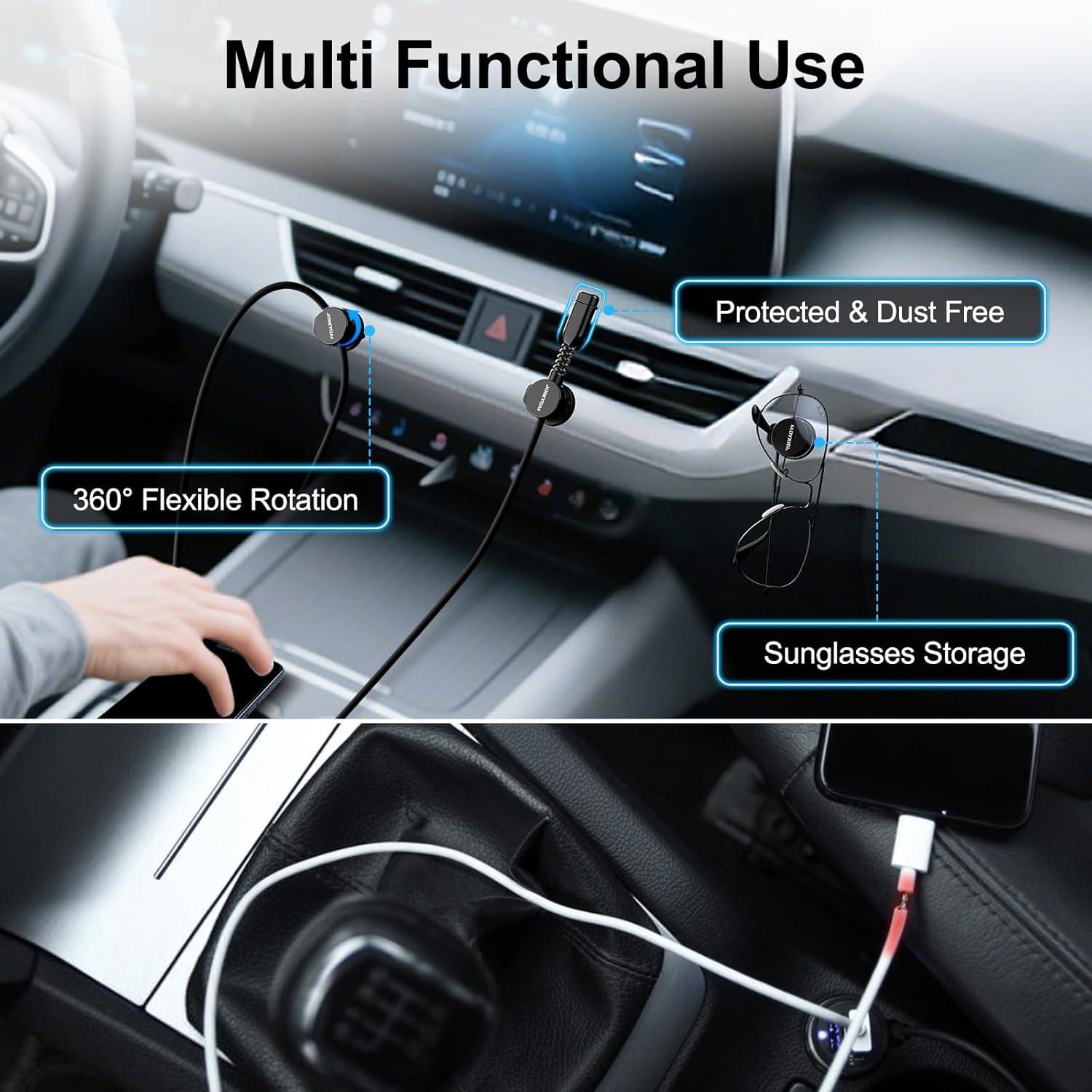 6 Organizadores de Cables JOIKYCAI con Clips Adhesivos Rotativos