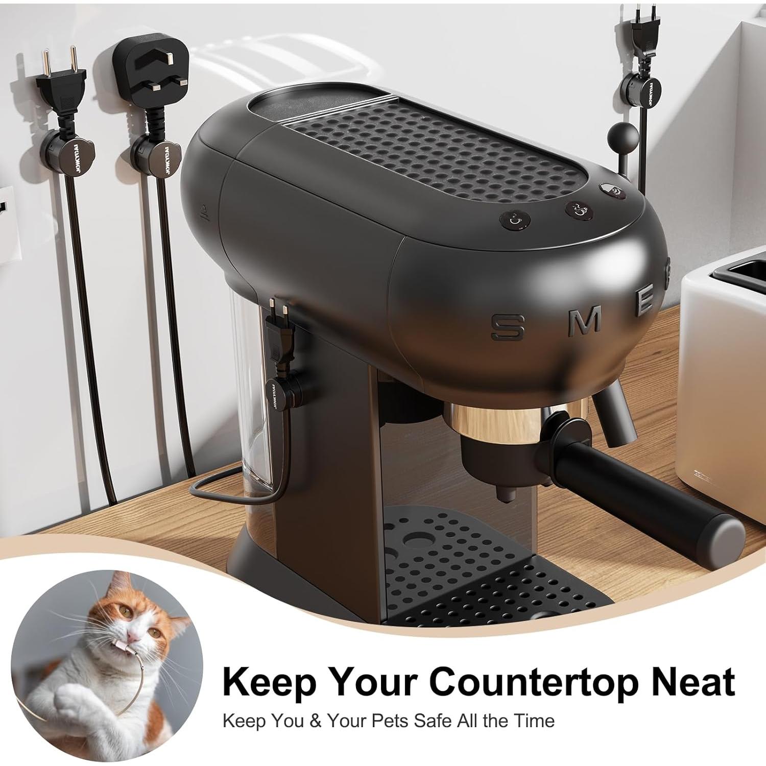 6 Organizadores de Cables JOIKYCAI con Clips Adhesivos Rotativos