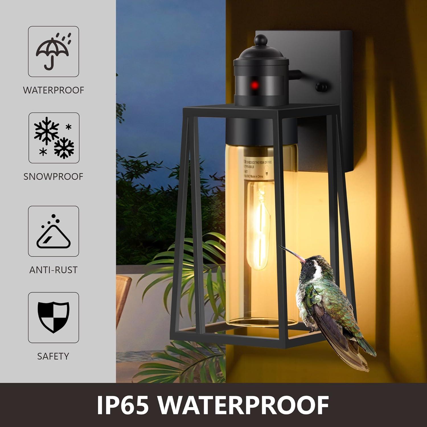 Luz de Pared Exterior DAKAFUL 2 Paquetes con Sensor Movimiento