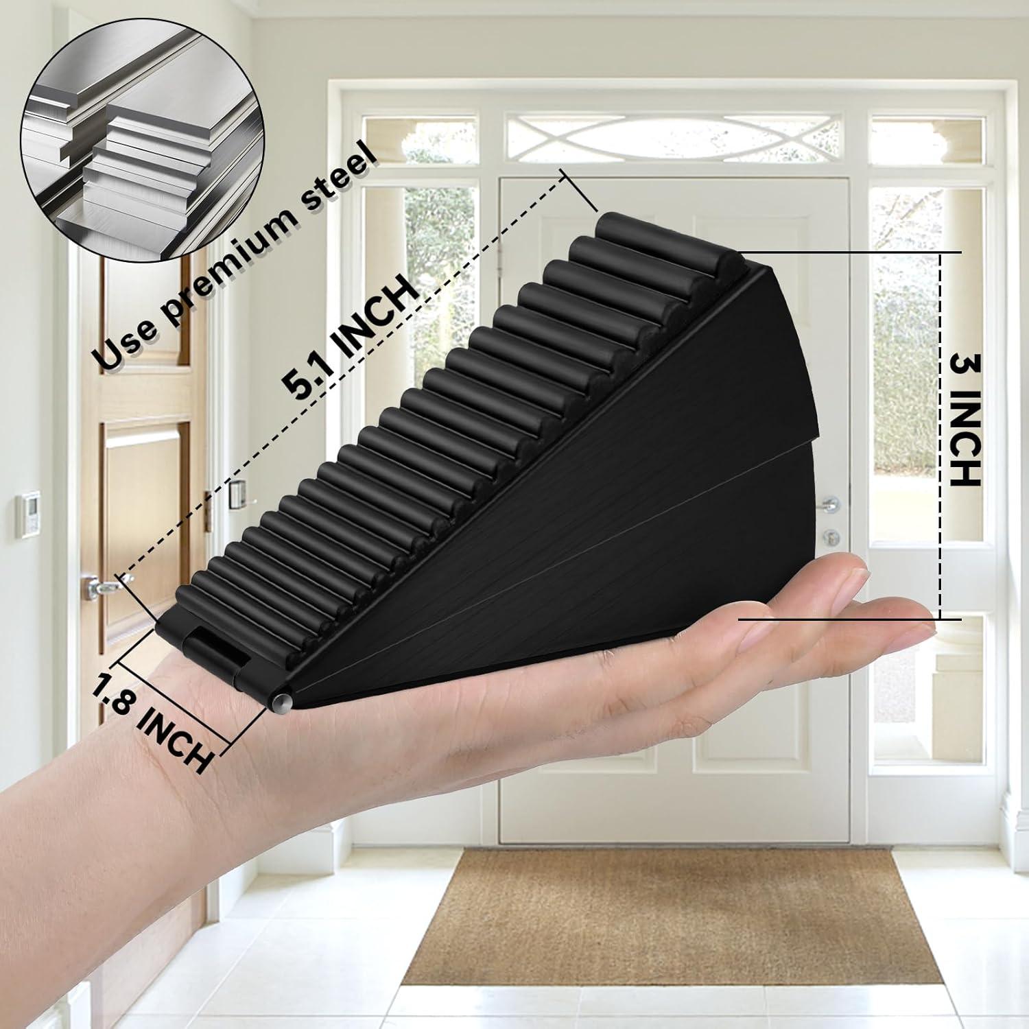 Tope de Puerta Actvty de Acero Inoxidable 75 mm Negro