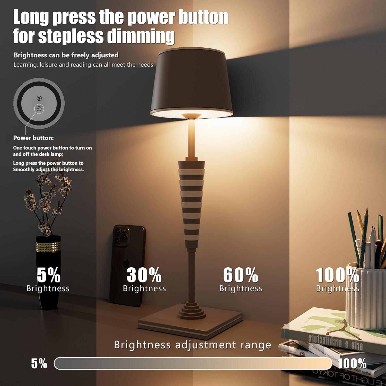 Lámpara de mesa inalámbrica Timjorman FY-01 8000mAh