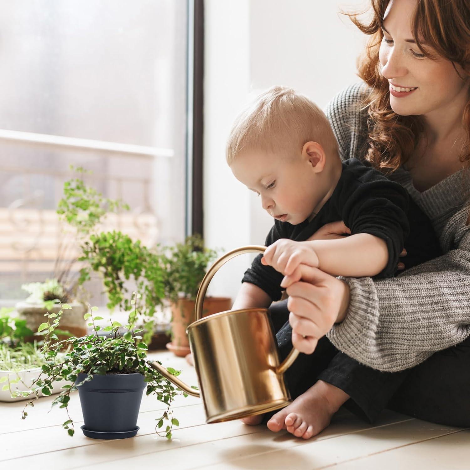 Macetas de Plástico Negras 10 cm - Paquete de 16 Meowell