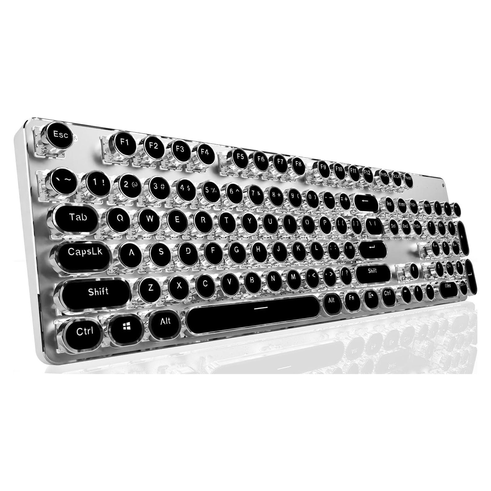 Teclado Mecánico Inalámbrico EWEADN TK950 Retro 104 Teclas