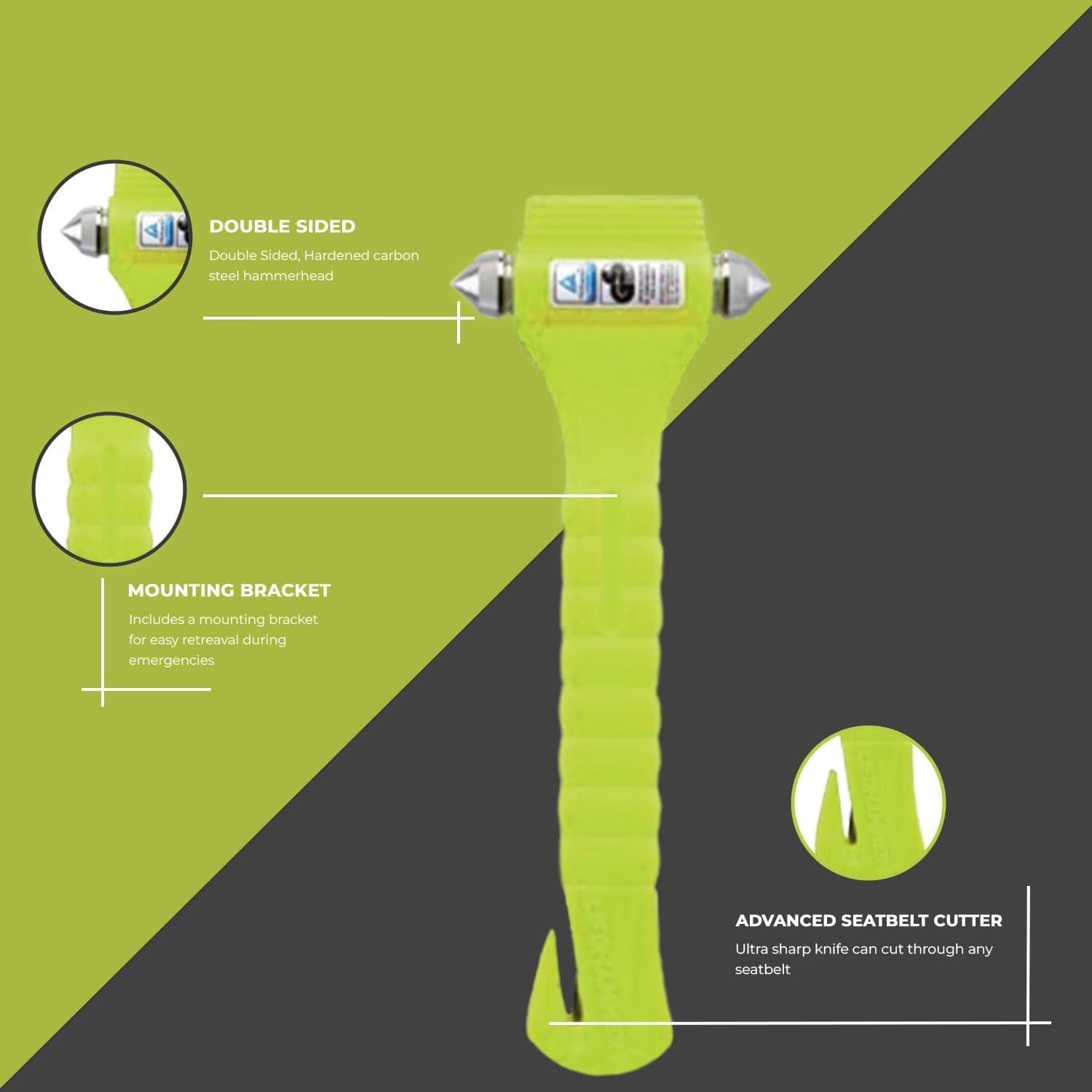 Martillo de Seguridad Lifehammer CR-134455 con Cortador de Cinturón