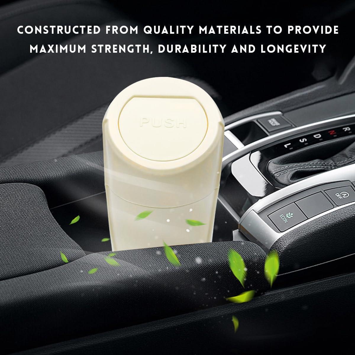 Basurero para Auto SHMZK Beige, Portátil y a Prueba de Fugas