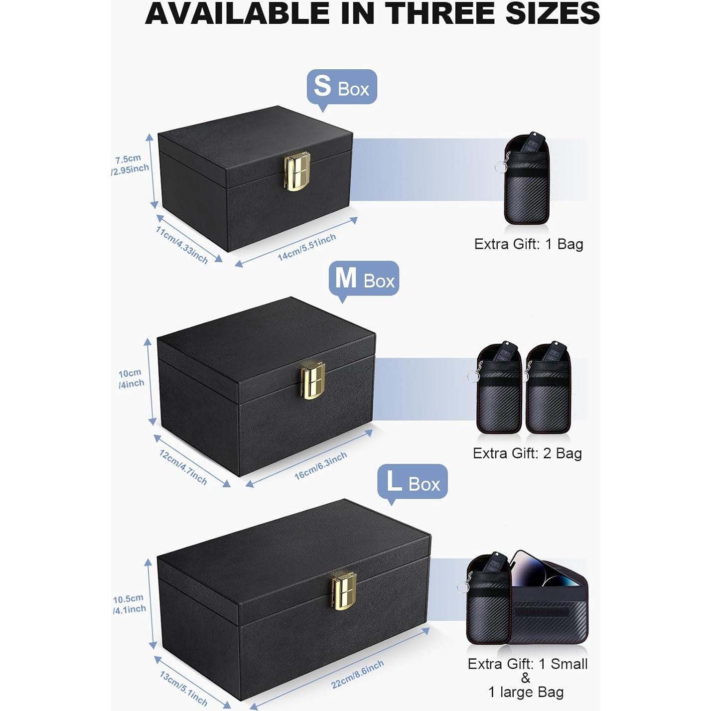 Caja Faraday Samfolk Pequeña con Bolsas para Llaves de Coche