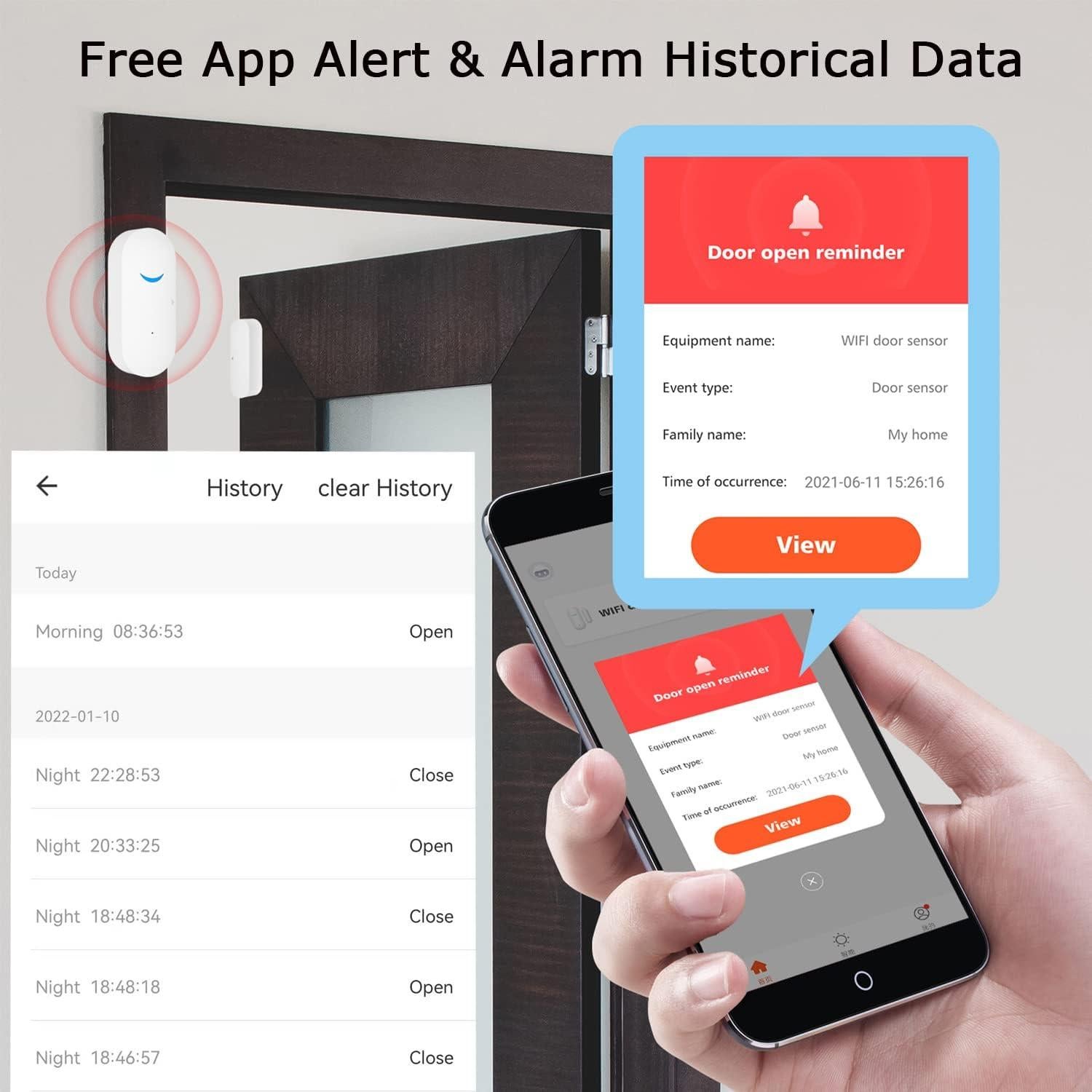 Sensor de Puerta WiFi Gaoducash - Alarma Inalámbrica Inteligente