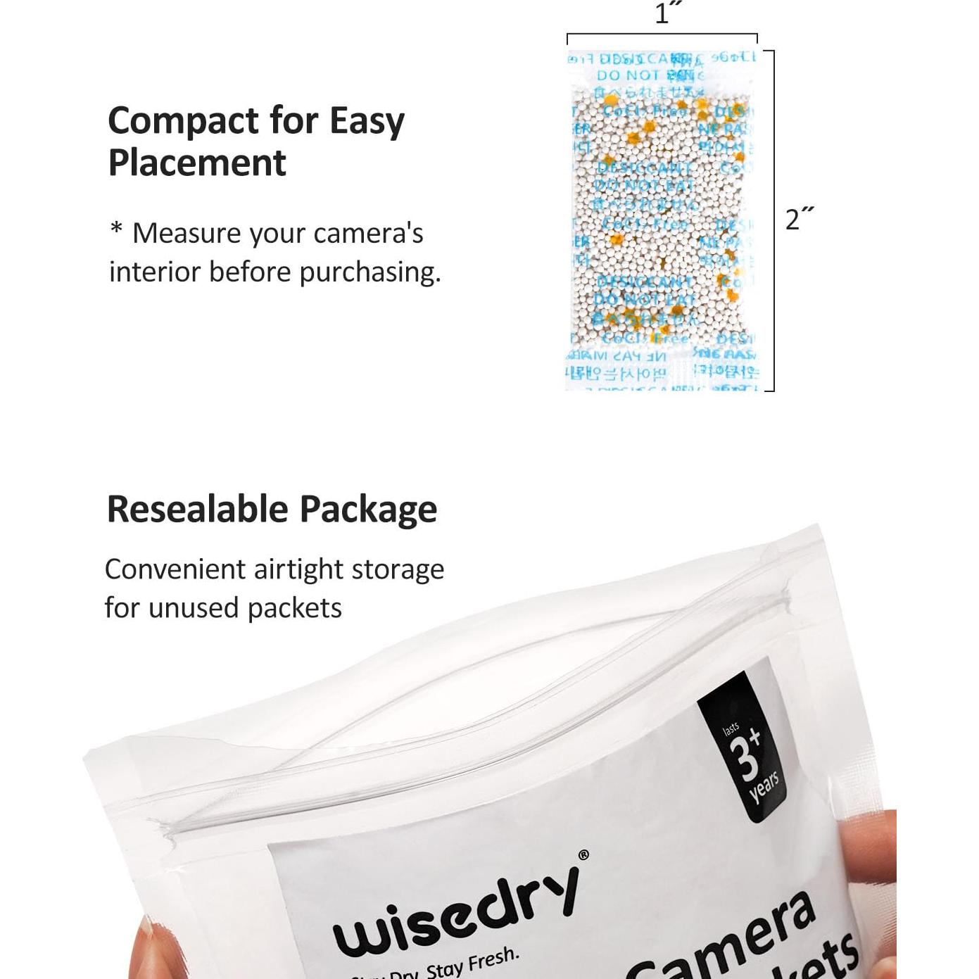 Paquetes Deshidratantes Wisedry 3g [20 Unidades] para Cámaras