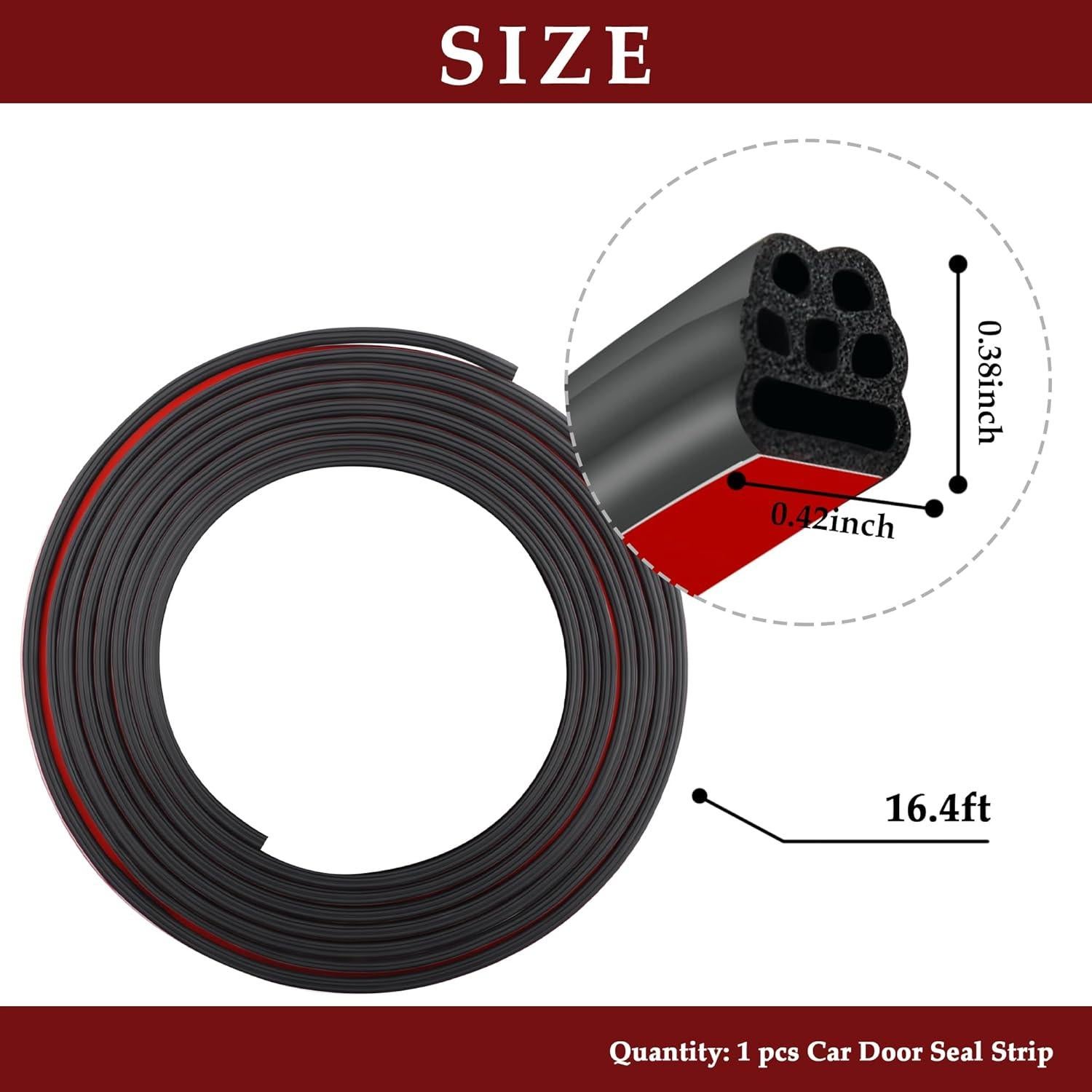 Tira de Sello para Puertas de Automóviles CXCCOI 5.0m Goma EPDM