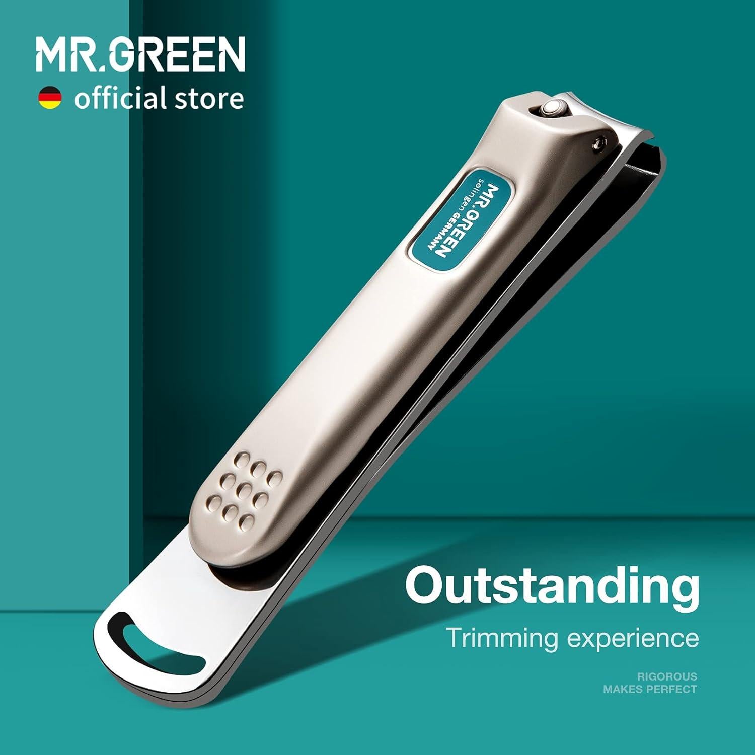 Cortauñas MR.GREEN Acero Inoxidable Grande con Lima de Uñas