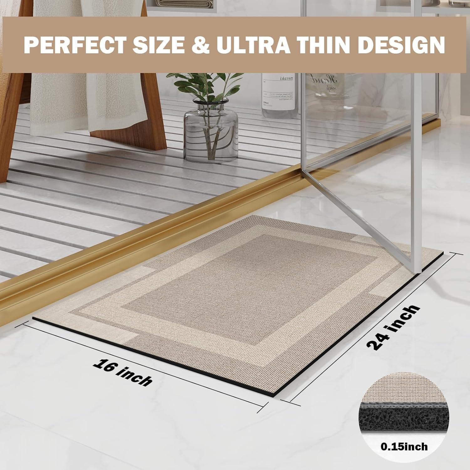 Alfombra de Baño Antideslizante YDKGL Beige 40x60cm