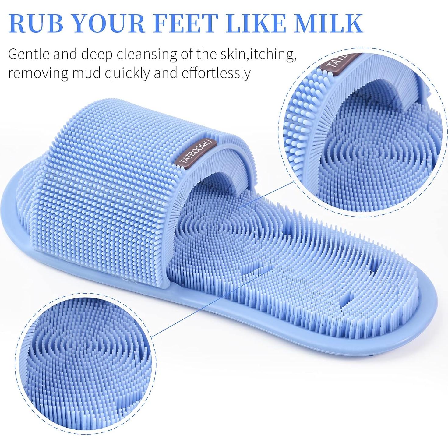 Exfoliador de pies de silicona TATBOOMU con ventosas antideslizantes