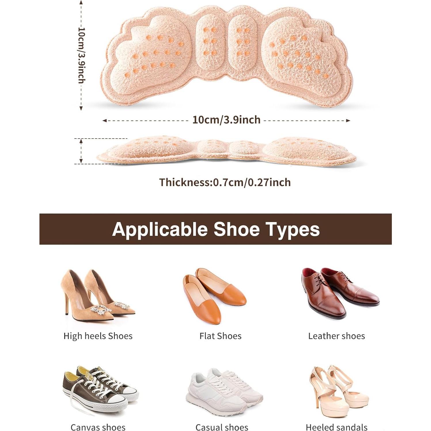 6 Pares Almohadillas para Talones EIRMAT Beige Alivio Dolor