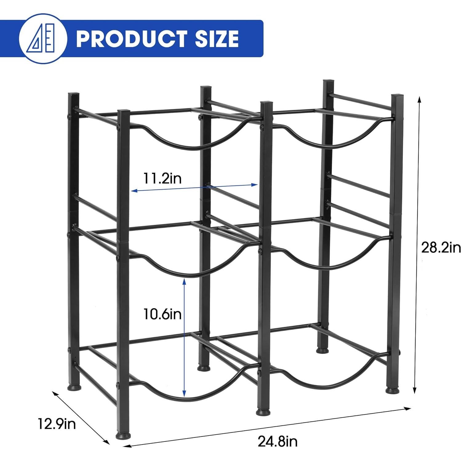 Soporte para Jarras de Agua Klvied 5 Galones 3 Niveles Negro