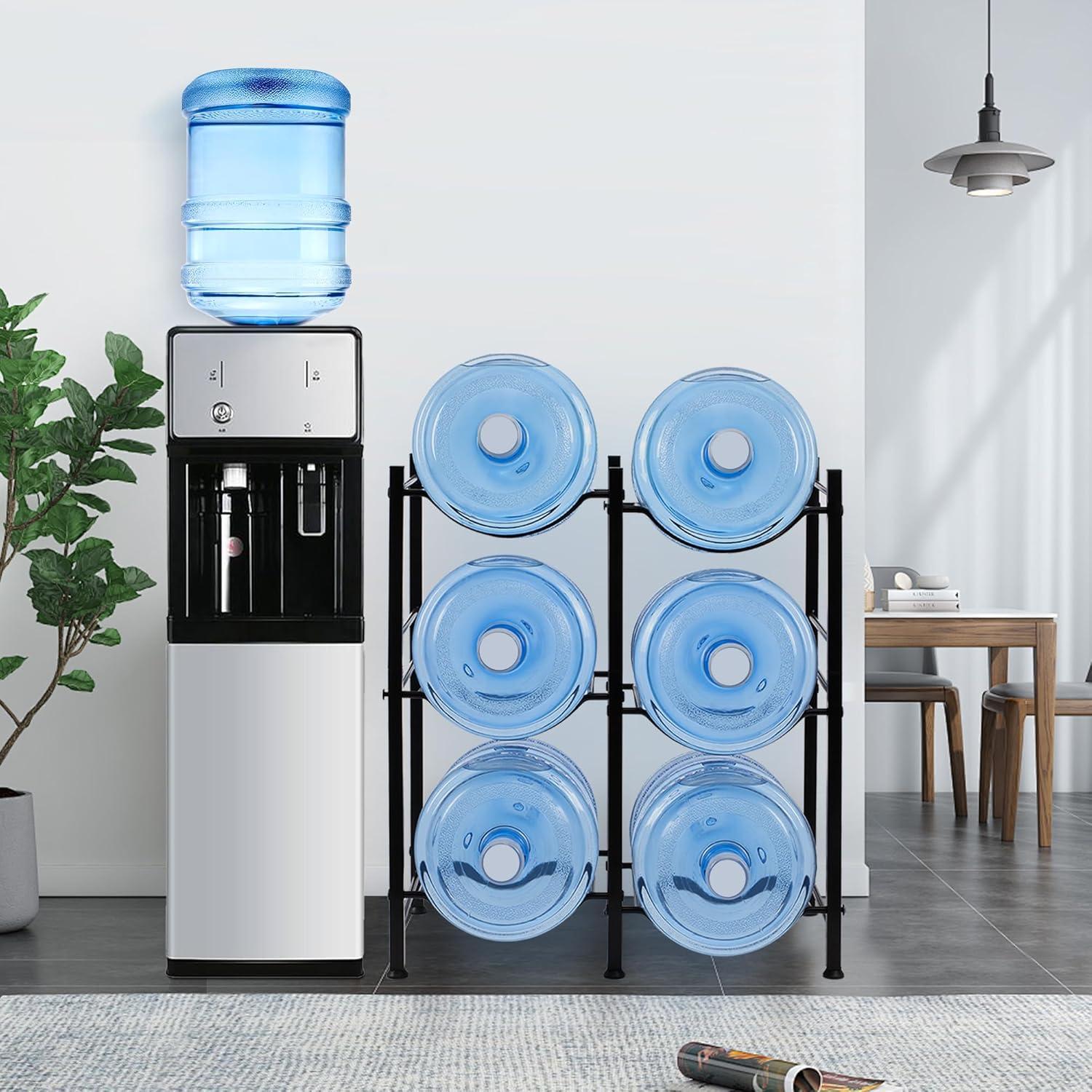 Soporte para Jarras de Agua Klvied 5 Galones 3 Niveles Negro