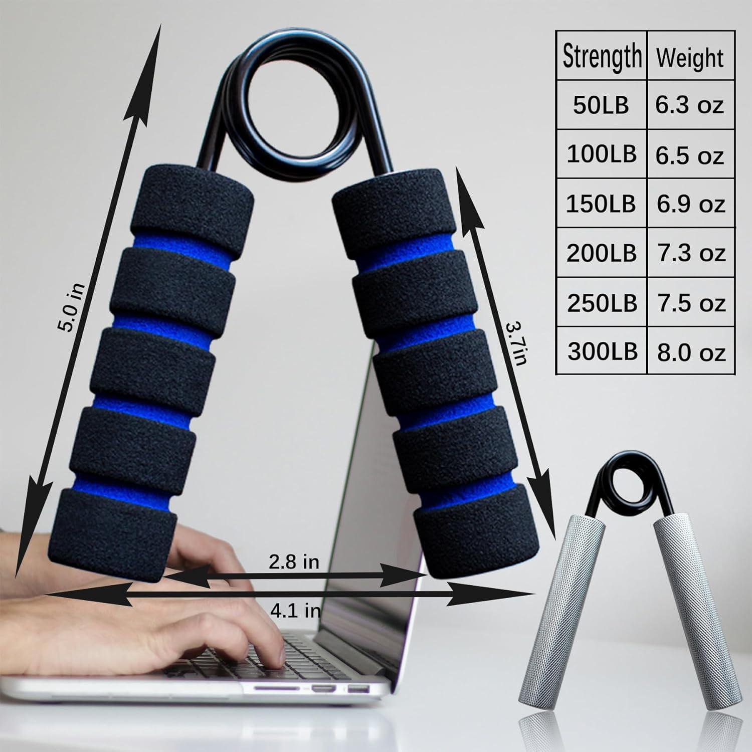 Entrenador de Fuerza de Agarre Lotorr 3 Piezas Antideslizante