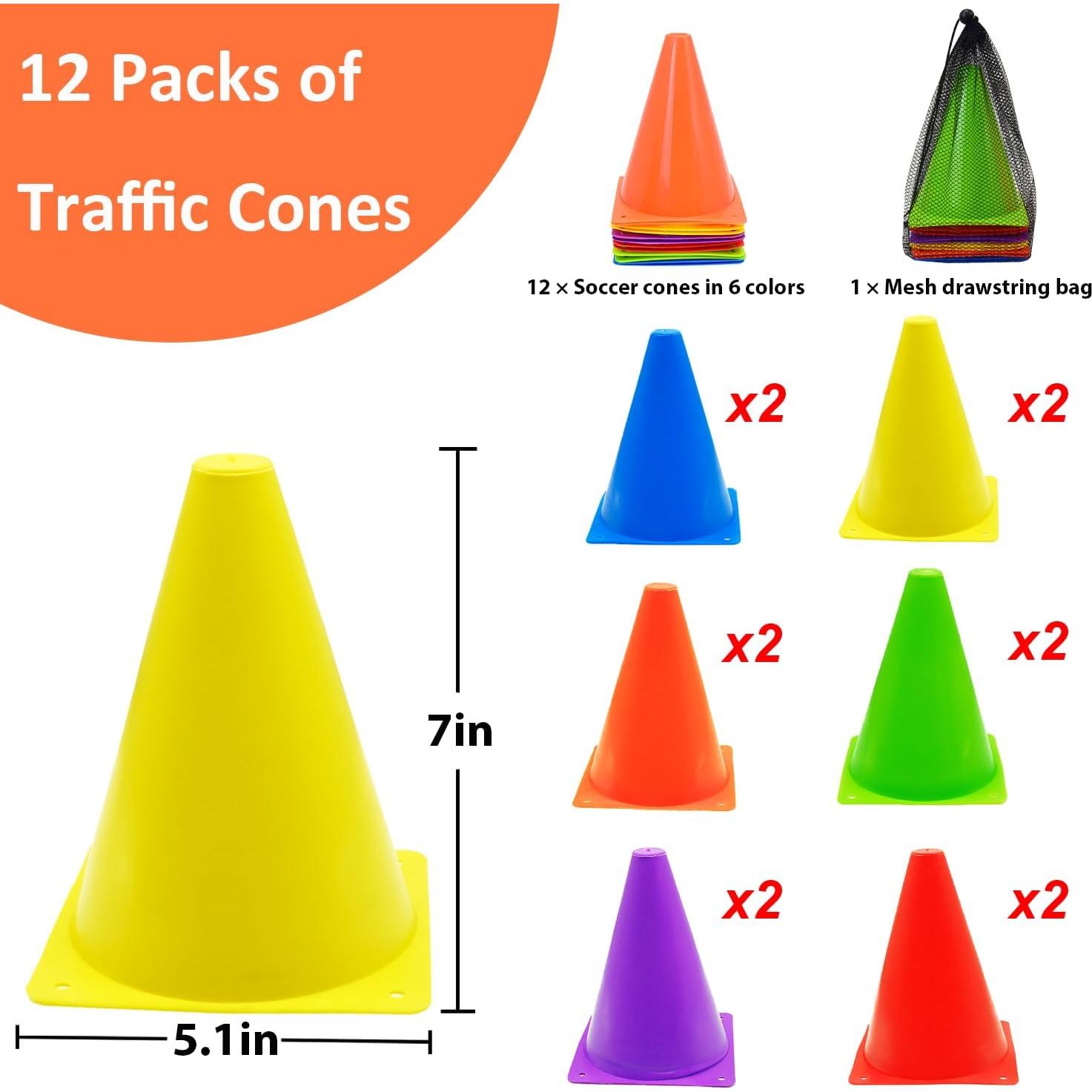 Juego de Conos Deportivos Tialero 42 Pcs 18cm Multicolor
