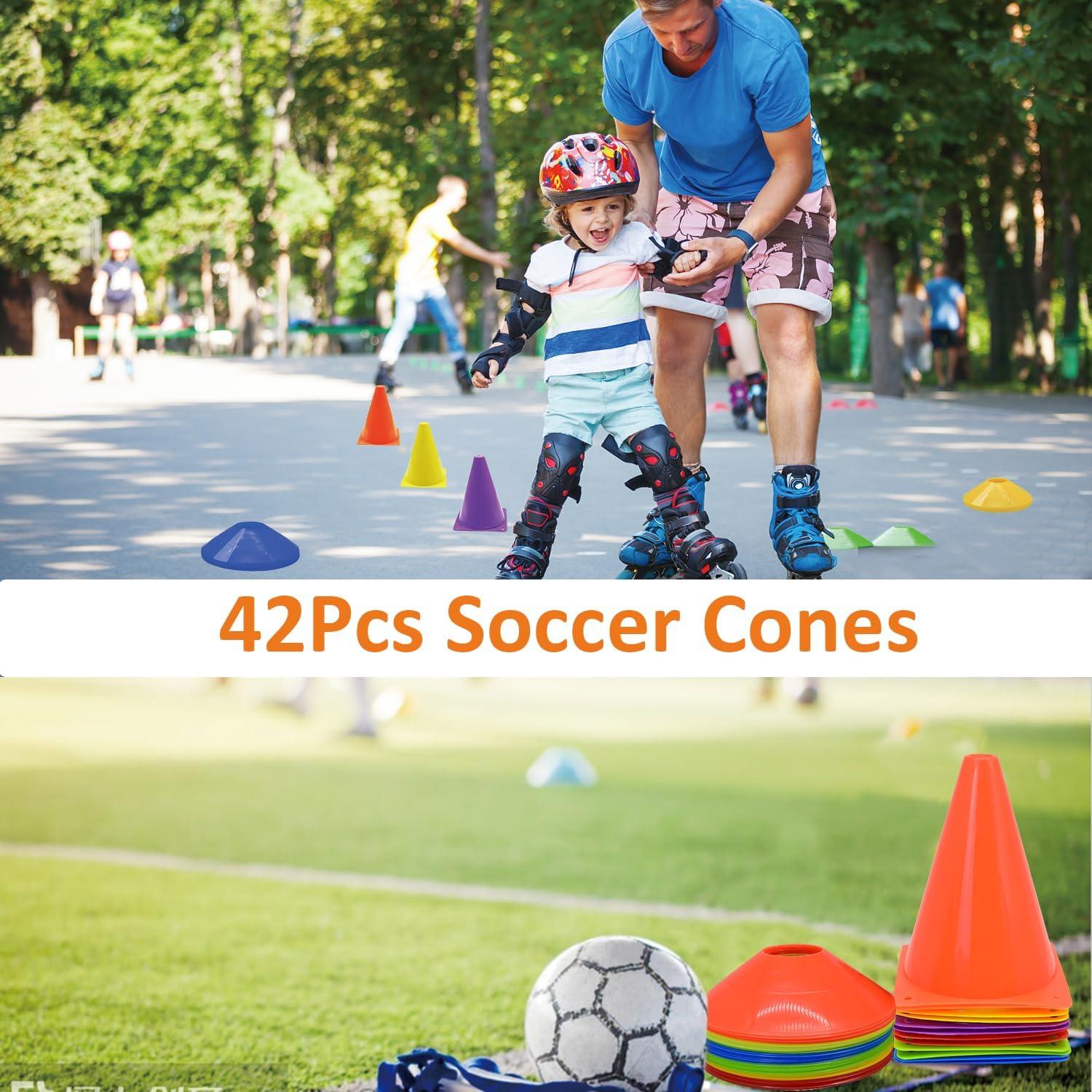 Juego de Conos Deportivos Tialero 42 Pcs 18cm Multicolor