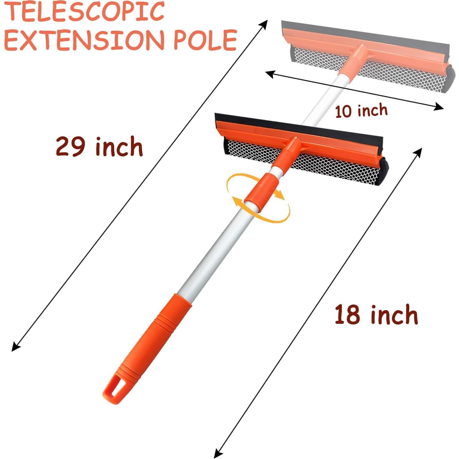 Limpiaparabrisas 2 en 1 Bunliuys con Mango Retráctil 73.66 cm