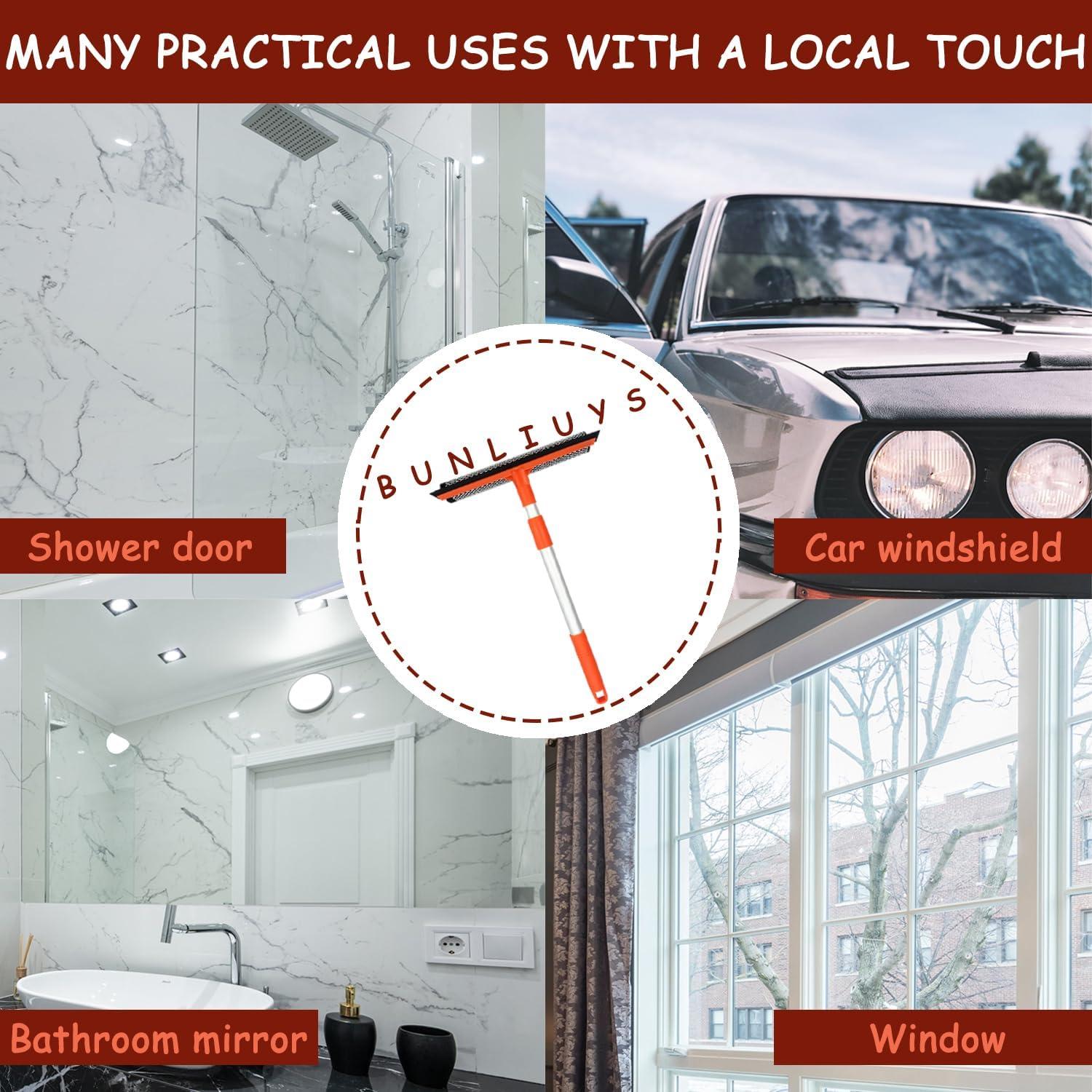 Limpiaparabrisas 2 en 1 Bunliuys con Mango Retráctil 73.66 cm