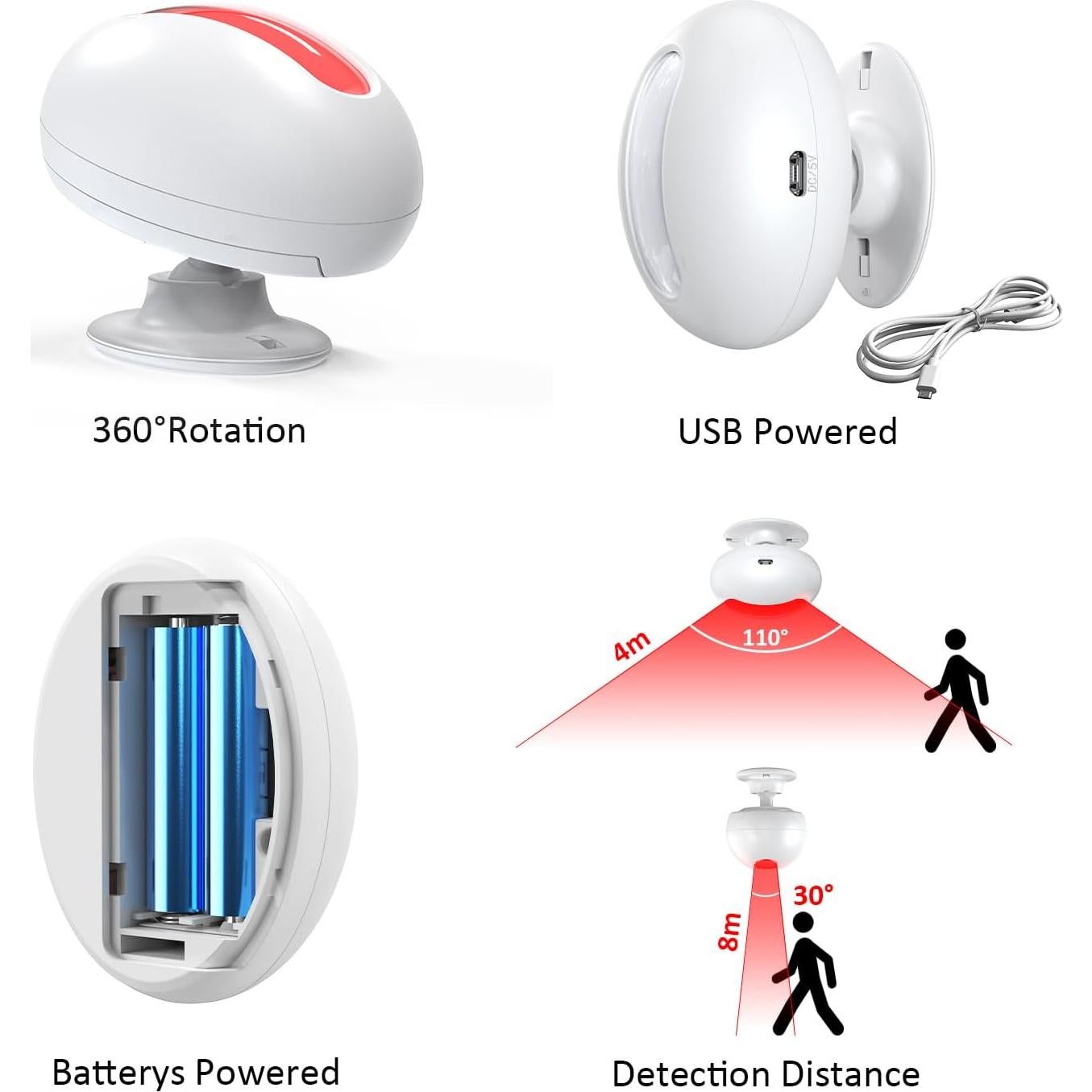 Timbre Inalámbrico SECRUI con Sensor de Movimiento 1 Receptor 1 Sensor
