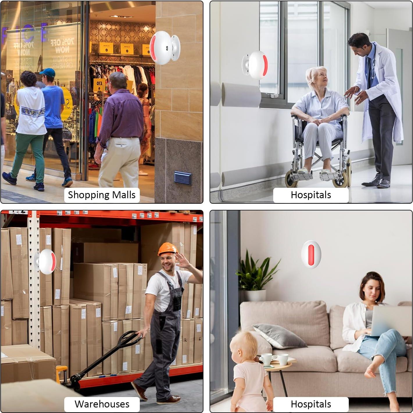 Timbre Inalámbrico SECRUI con Sensor de Movimiento 1 Receptor 1 Sensor