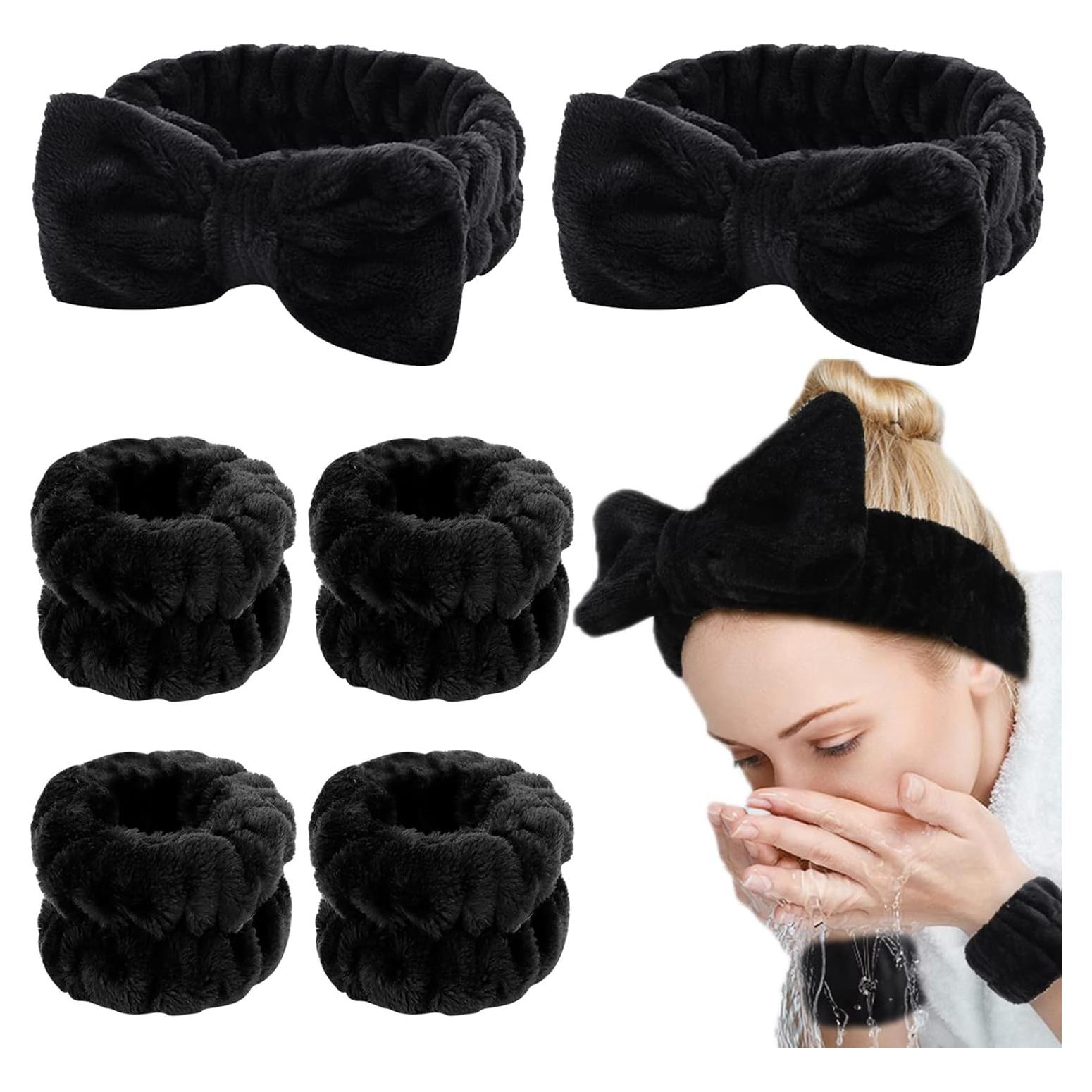 Conjunto de Diademas y Muñequera de Spa WHAVEL - 6 Piezas