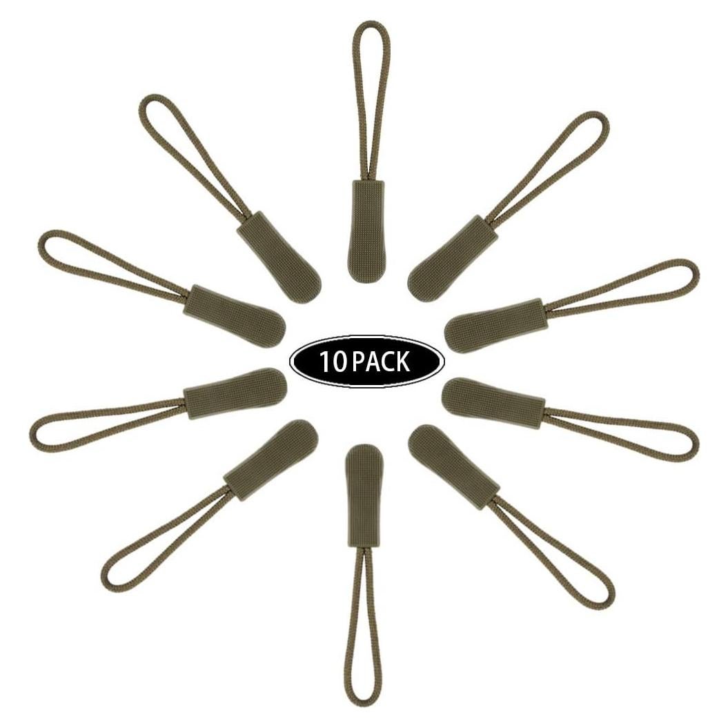 Tiradores de Cremallera CTZD Verde Militar - Paquete de 10 Unidades