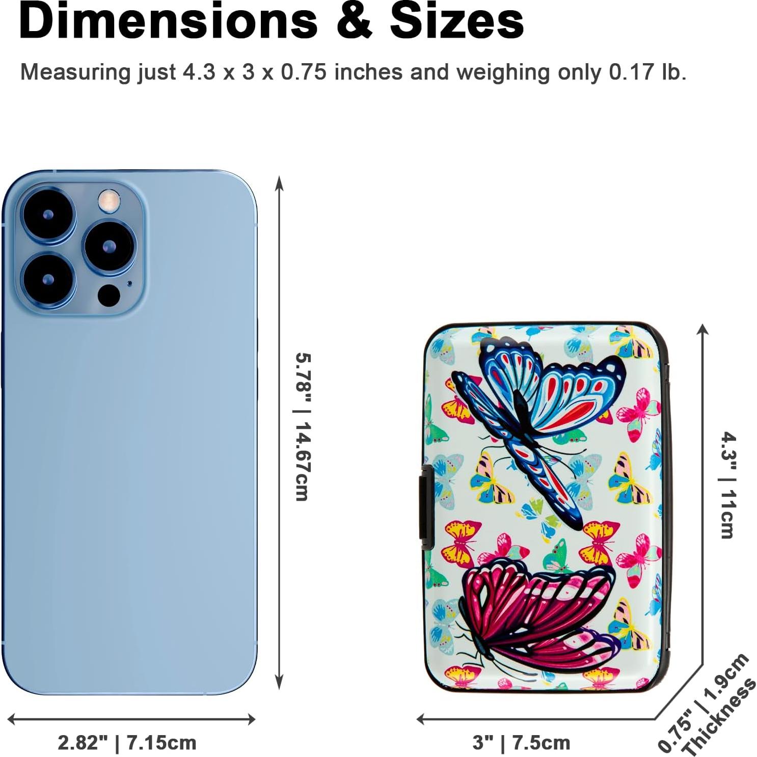 Billetera RFID Compacta Kaabao para Tarjetas - Diseño Mariposa