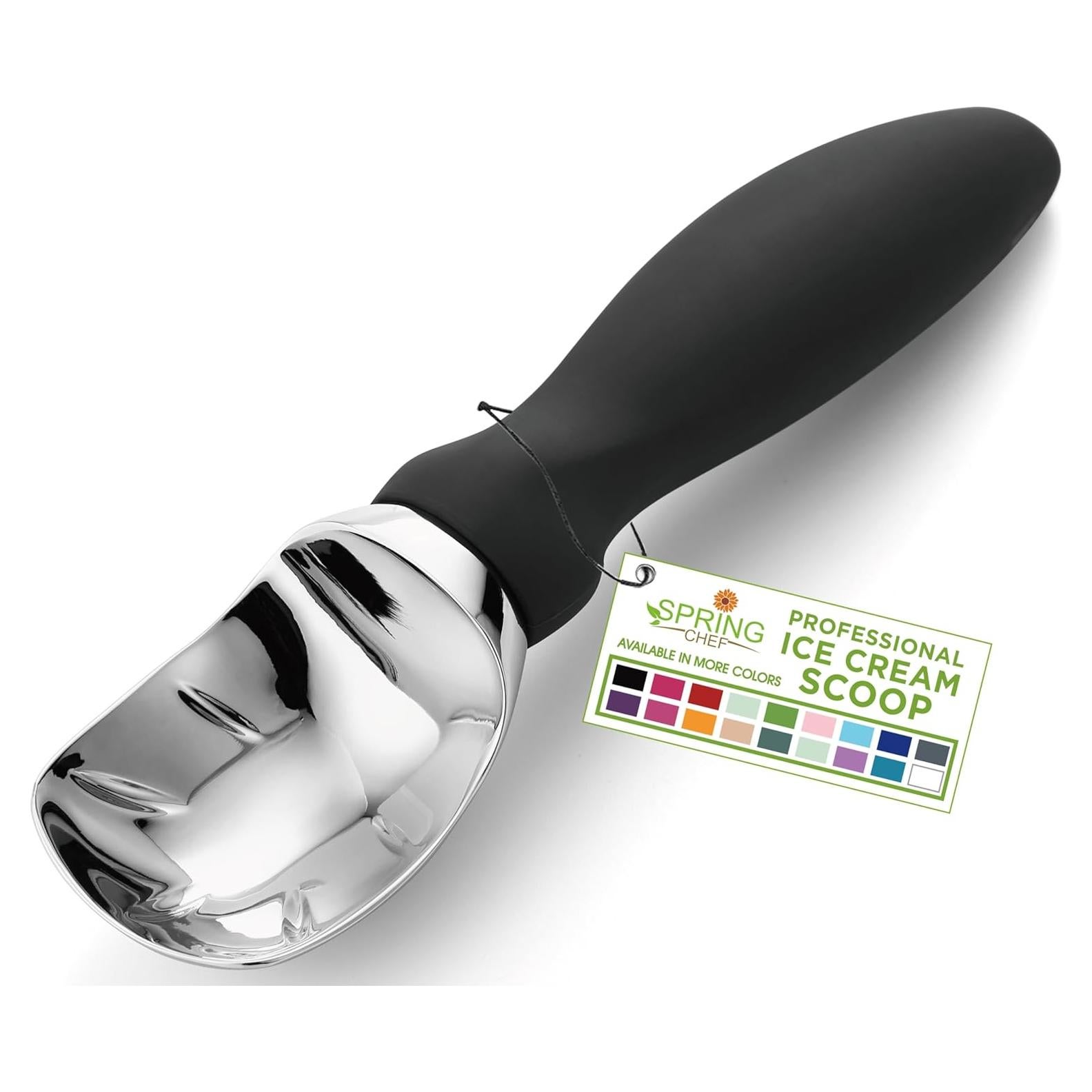 Cuchara para Helado Spring Chef Profesional Negra 21.3 cm