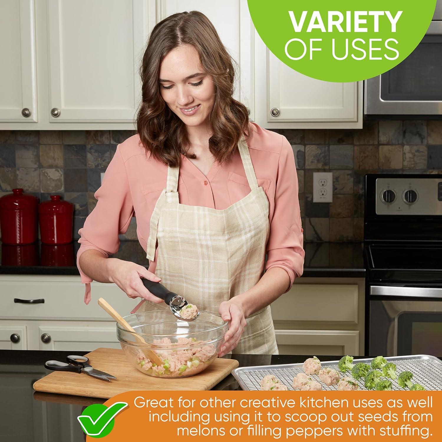 Cuchara para Helado Spring Chef Profesional Negra 21.3 cm